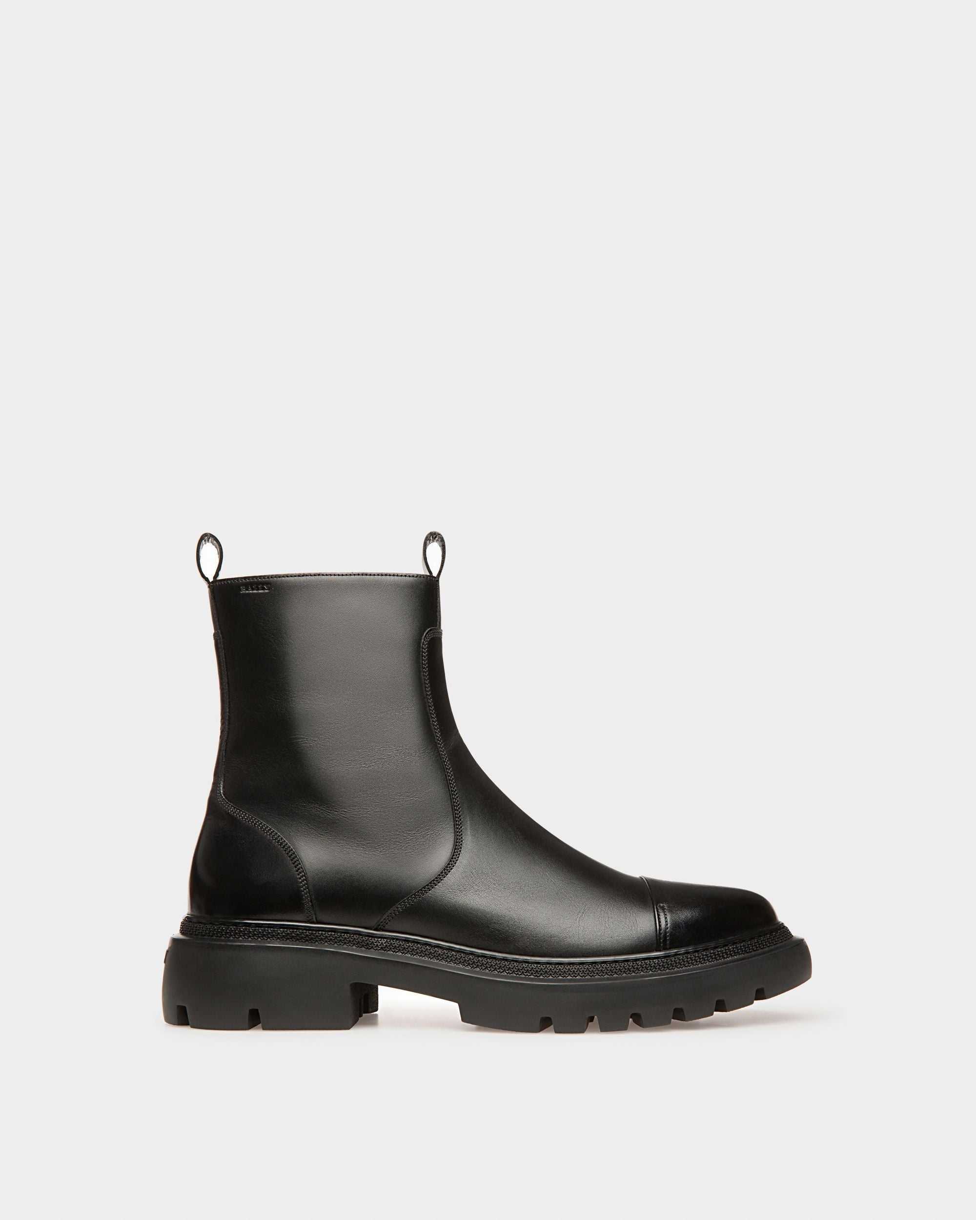 Bally Global - Vaughen Botines En Cuero De Color Negro - Negro