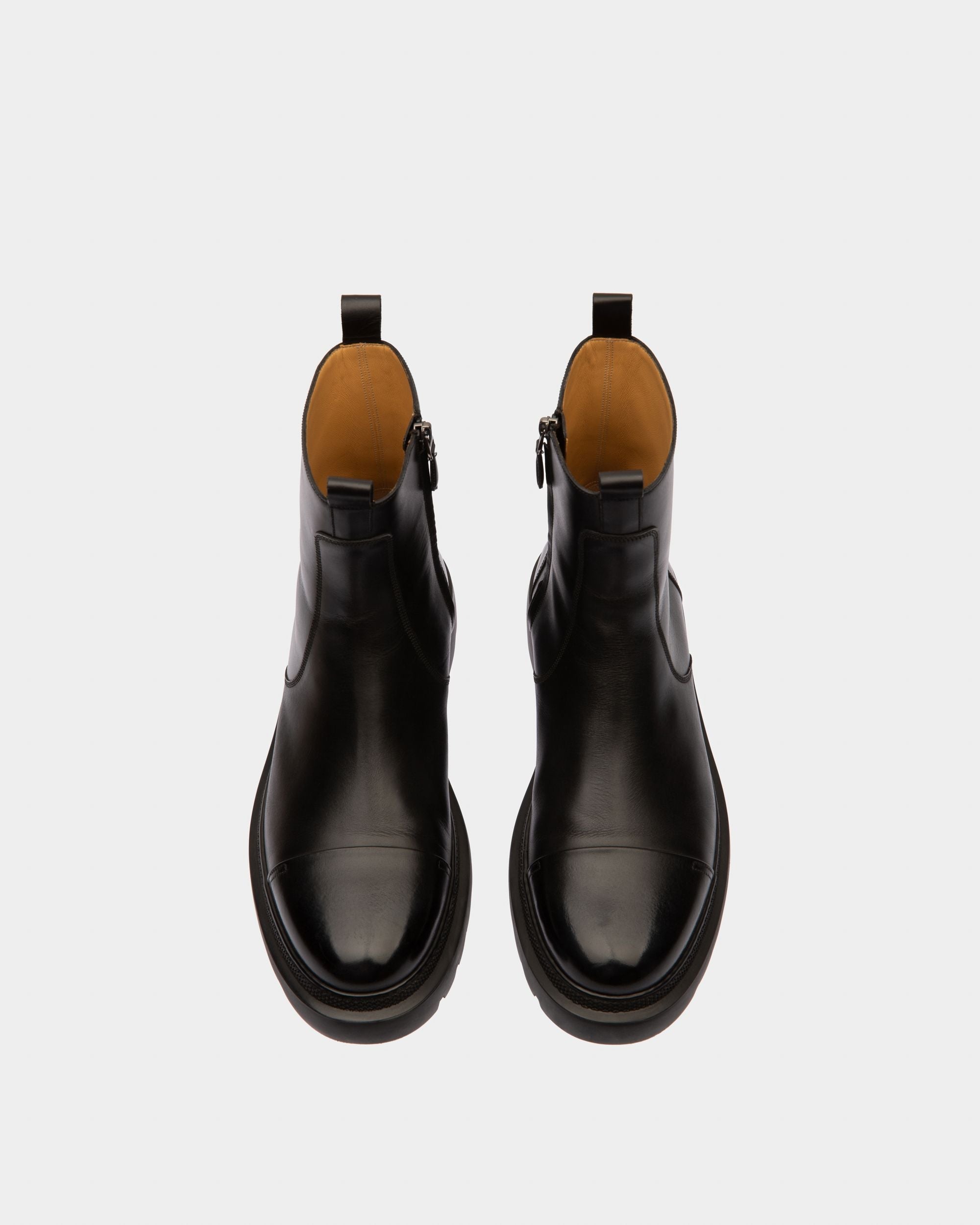 Bally Global - Vaughen Botines En Cuero De Color Negro - Negro