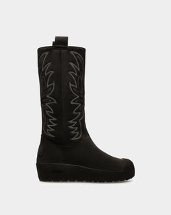Montana Botas De Piel Para La Nieve En Negro