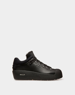 Curyal Leather Snow Boots In Black
