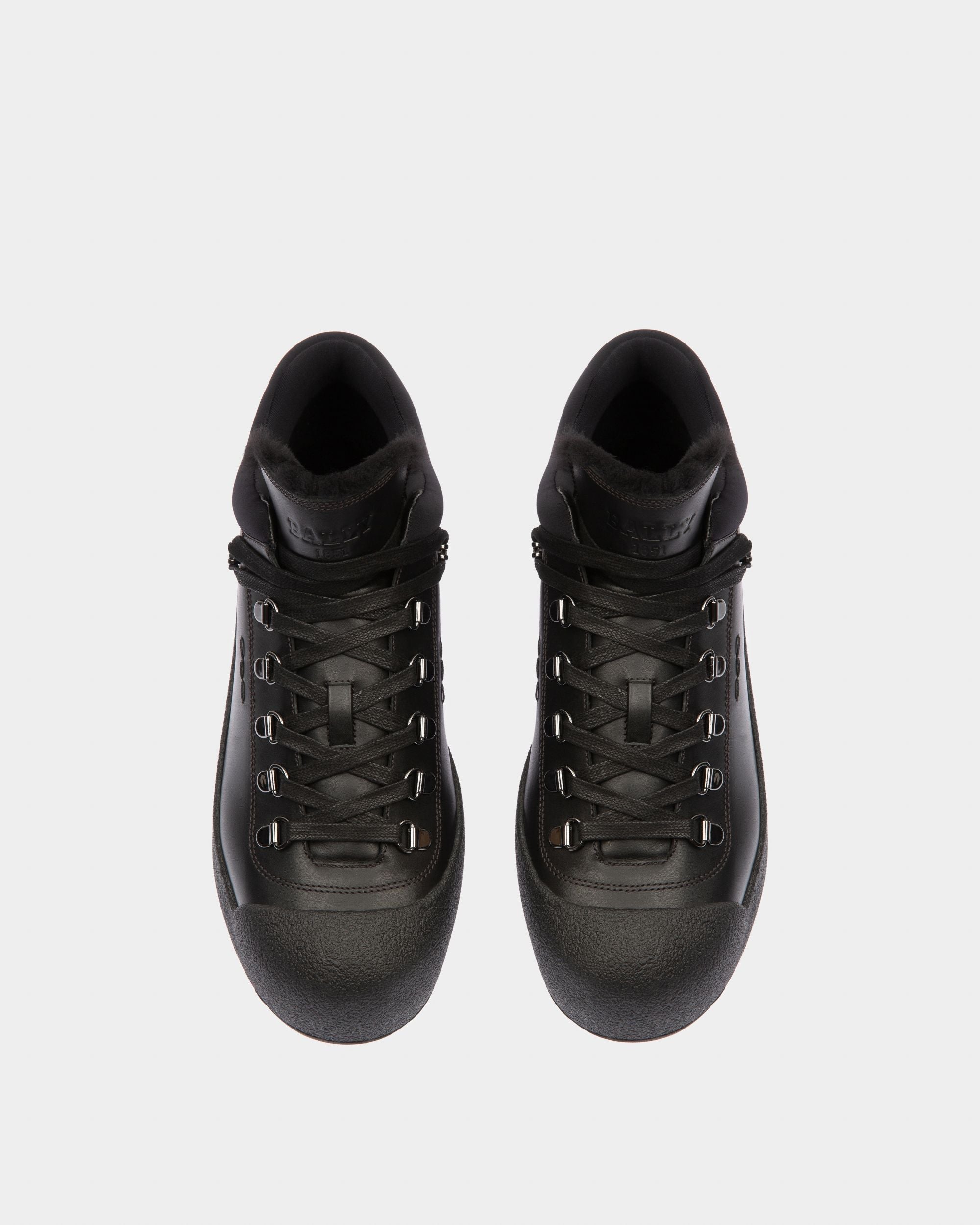 Bally Global - Curyal Leather Snow Boots In Black - Negro