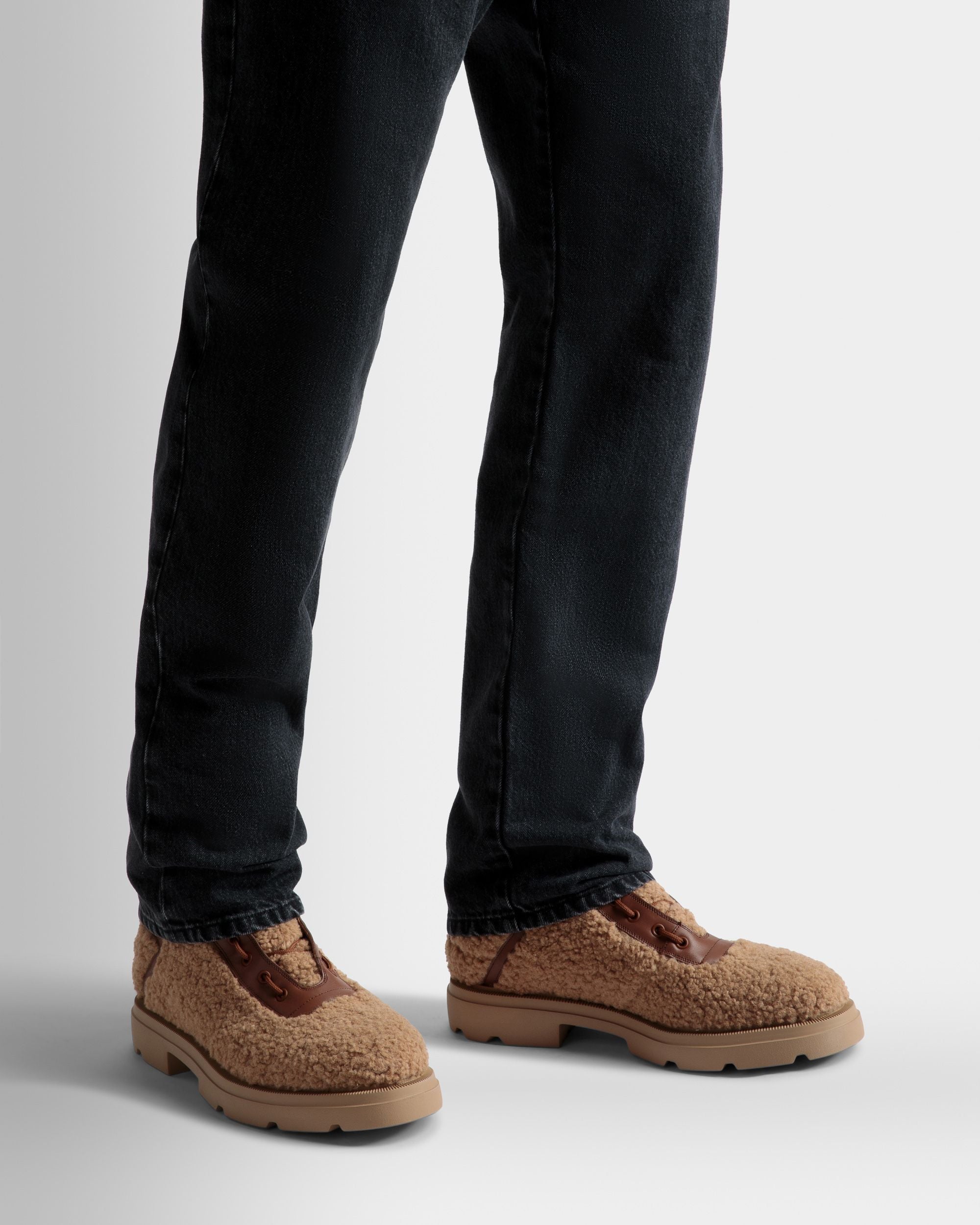 Bally Global - Botas Enga De Piel Y Tela En Marrón - Marrón