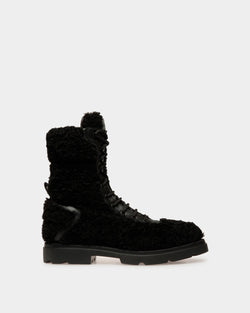 Enga Boots In Black Faux Fur