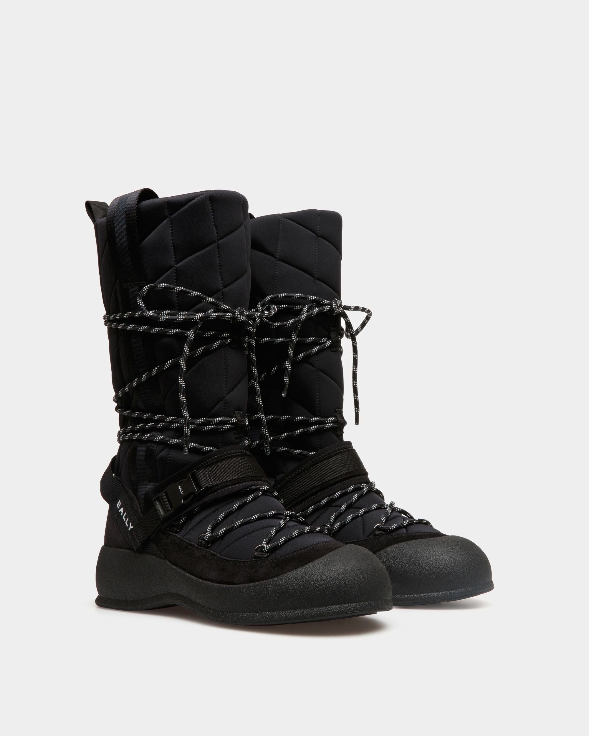 Bally Global - Frei Lace-Up Boot In Black Nylon - Black