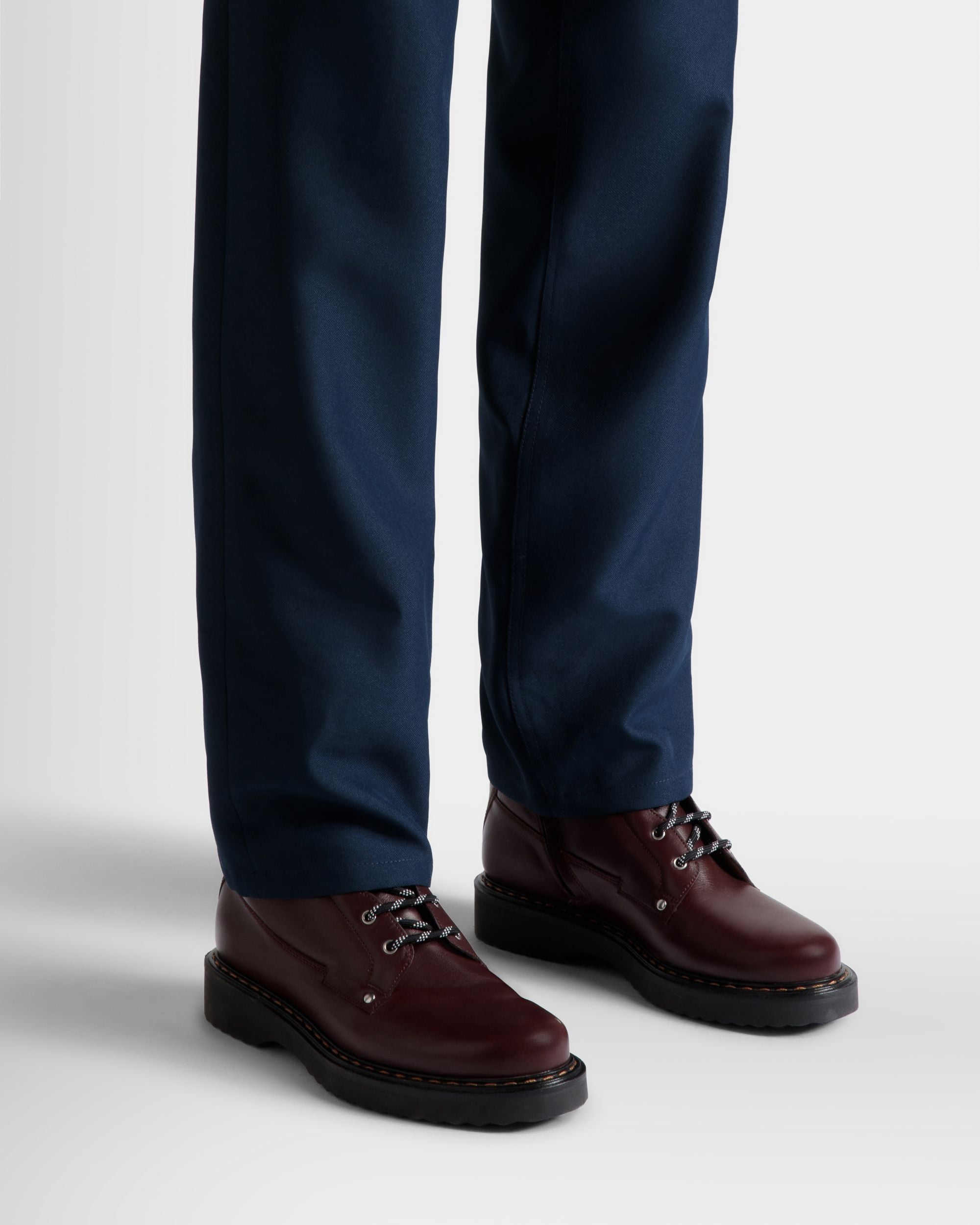 Bally Global - Neasden Lace-Up Boot In Burgundy Leather - Brown