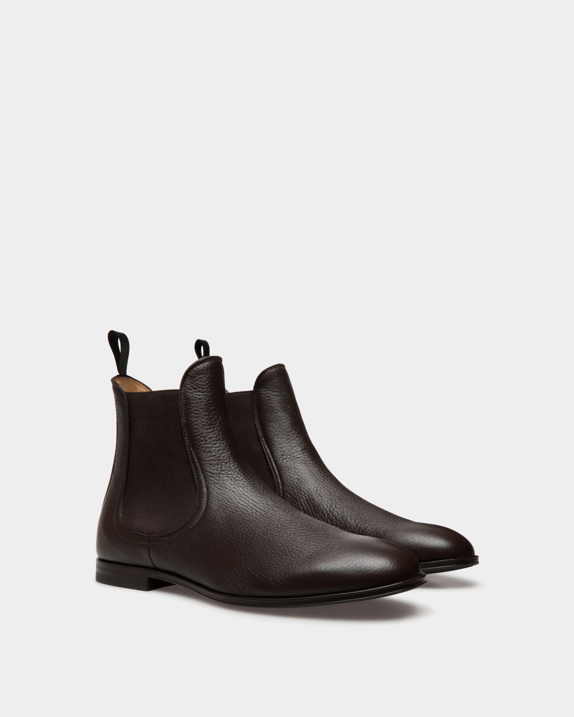 Bally Global - Westminster Bootie In Ebano Deer Leather - Brown