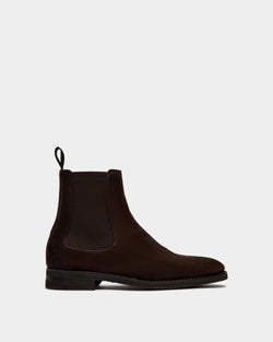 Scribe Un Bootie in Ebano Suede