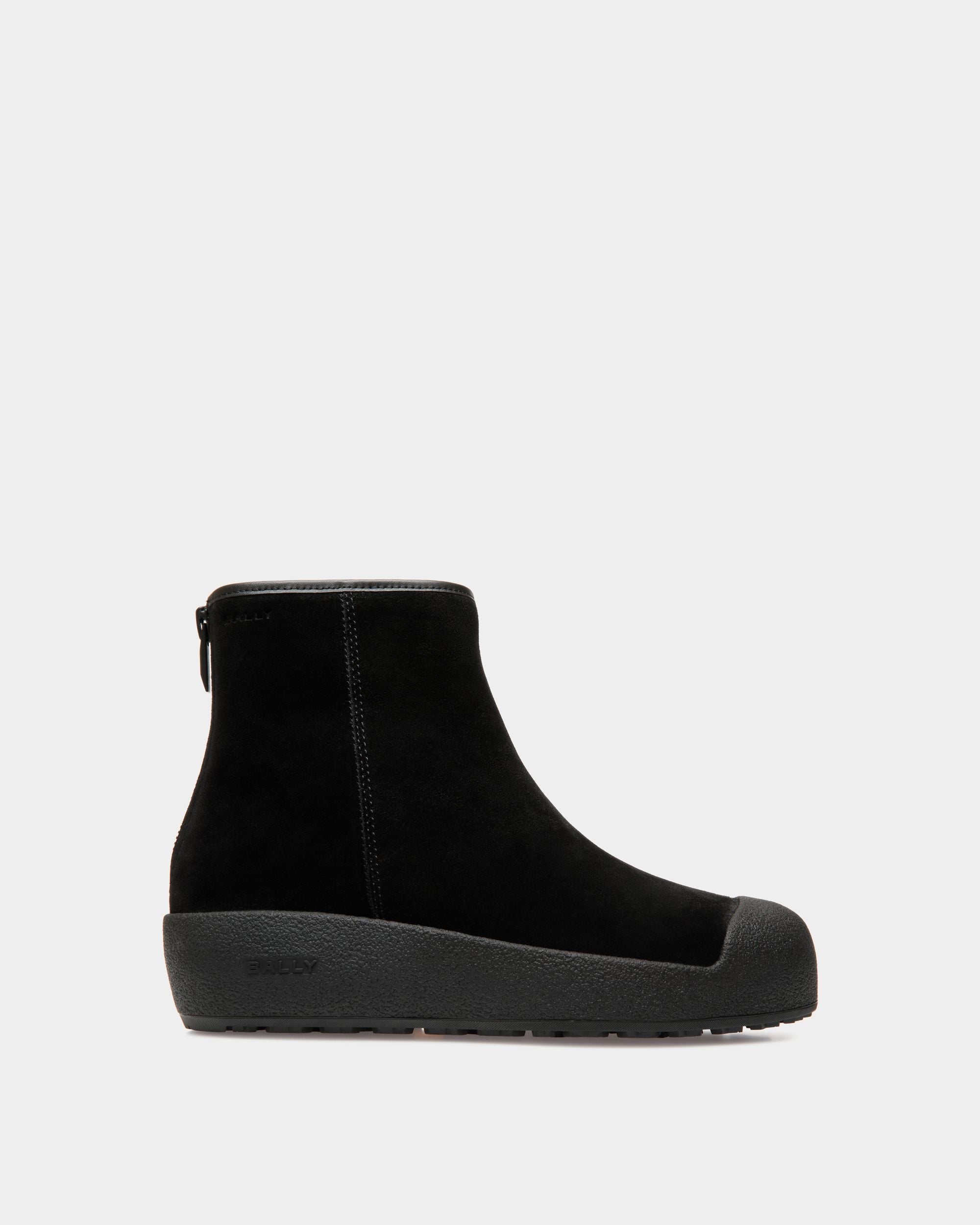 Bally Global - Bally Curling Bootie in Black Suede - Noir