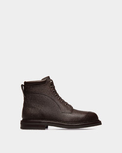 Norwelt Bootie In Ebano Grained Leather