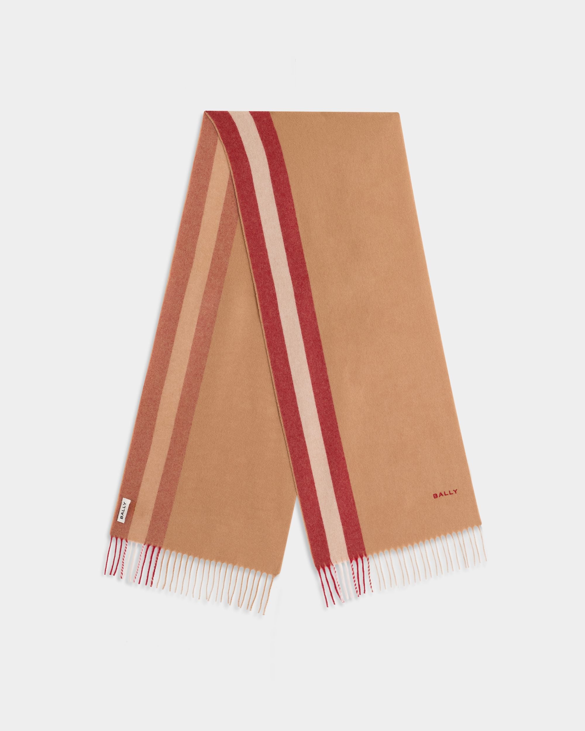 Bally Global - Scarf in a Camel Cashmere Blend - Beige