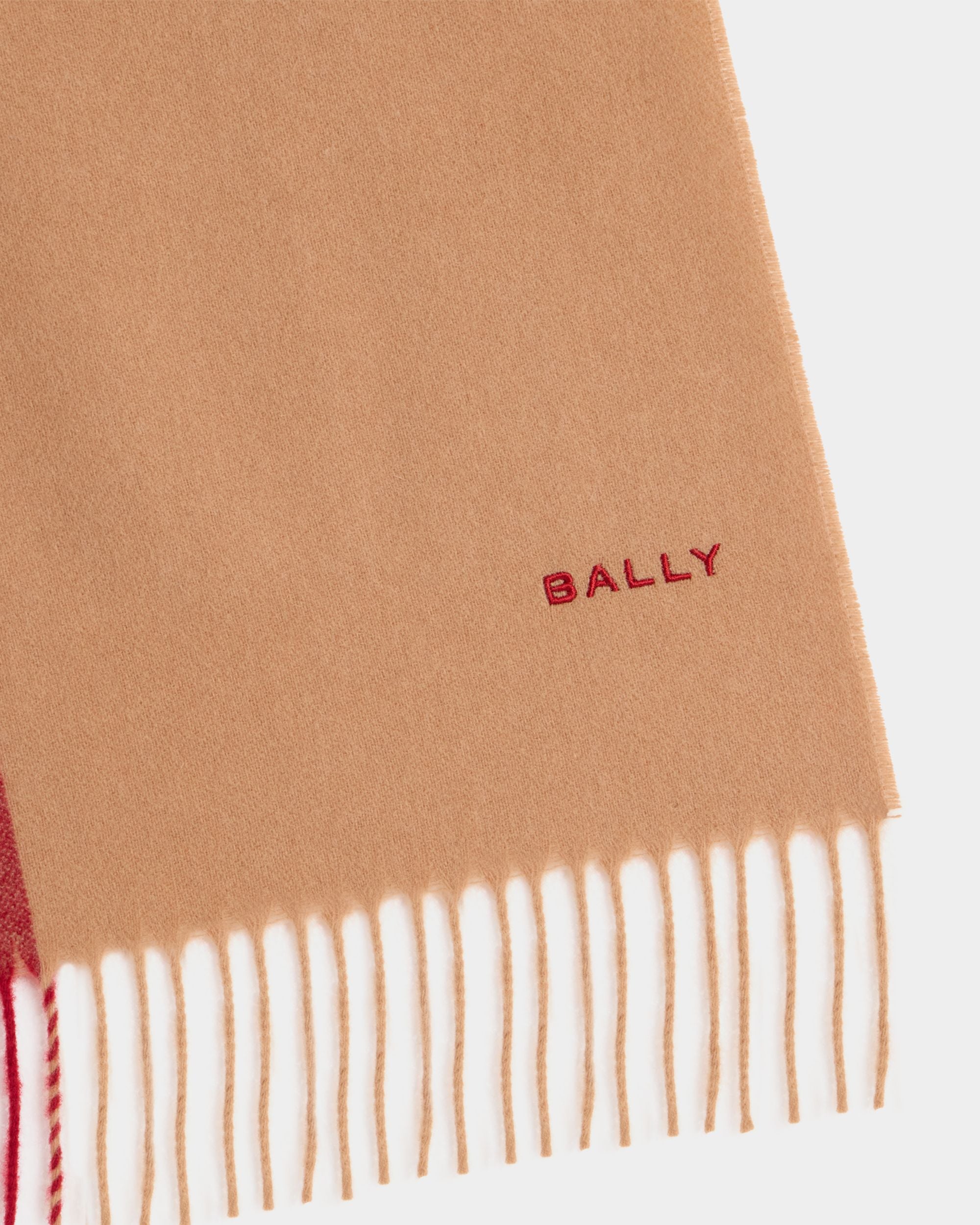 Bally Global - Scarf in a Camel Cashmere Blend - Beige