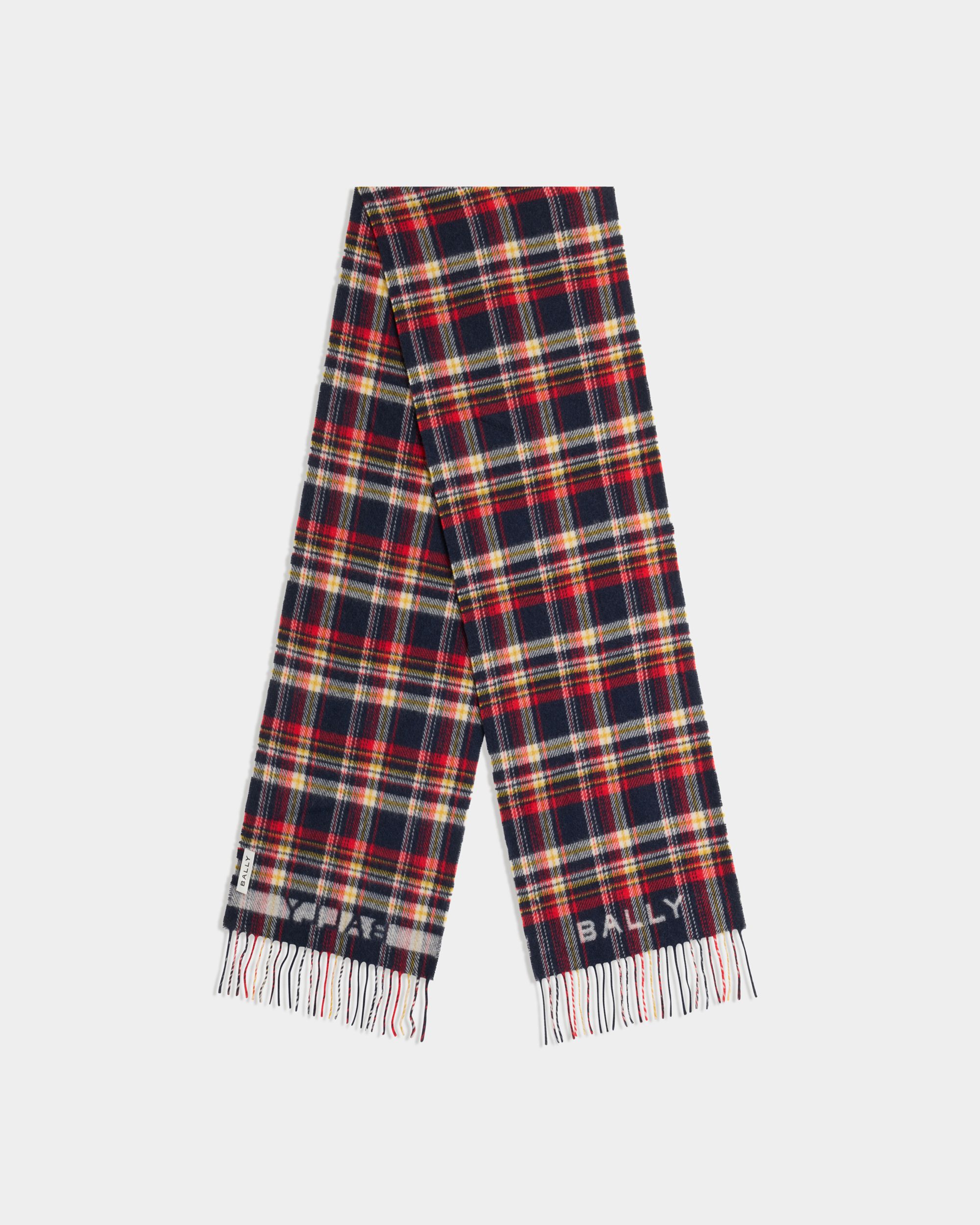 Bally Global - Scarf with a Tartan Motif in Multicolor Wool - Multicolor