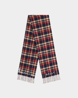 Écharpe Avec Motif Tartan En Laine Multicolore
