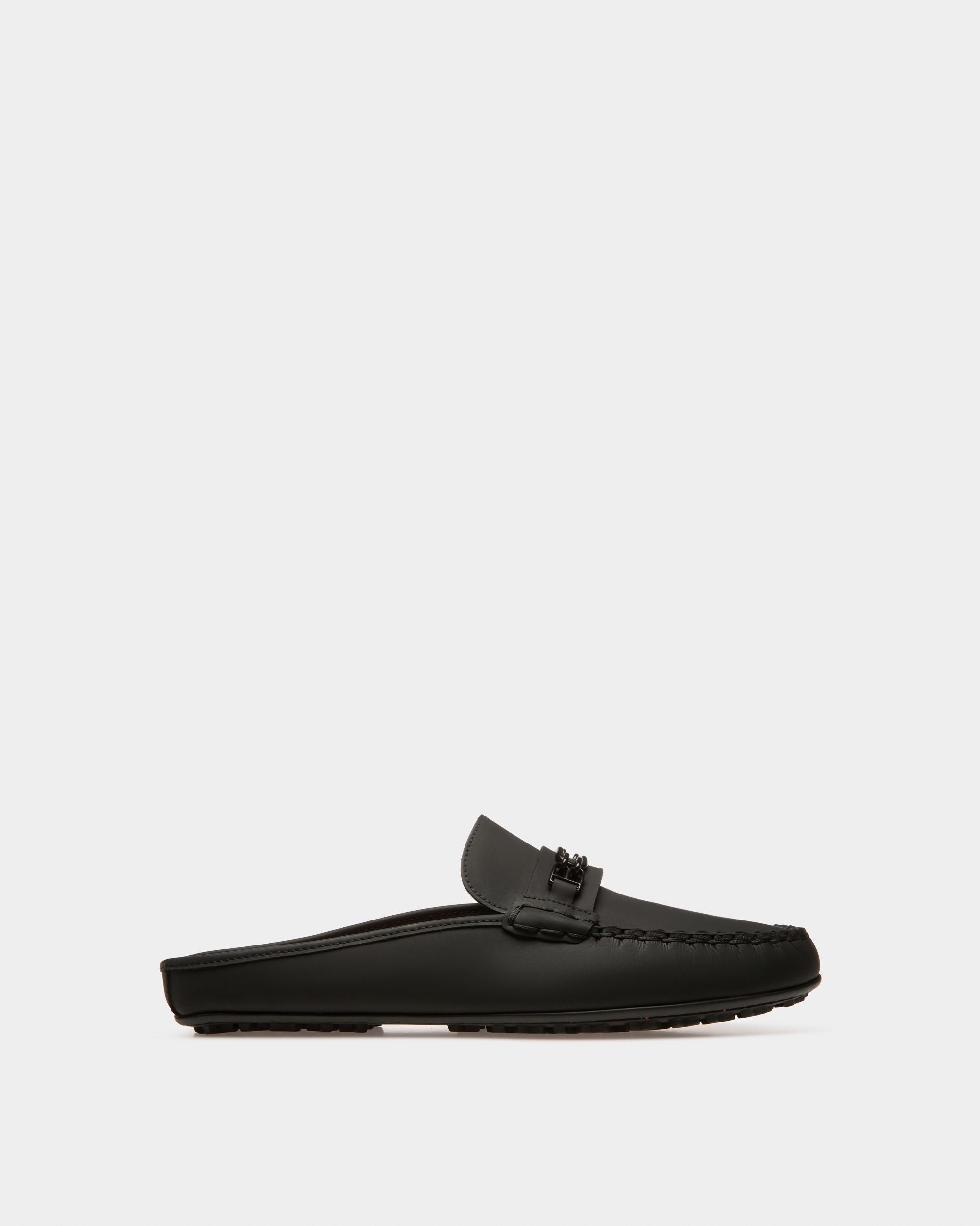Bally Global - Villeneuve Driver in Black Rubber-Coated Leather - Black