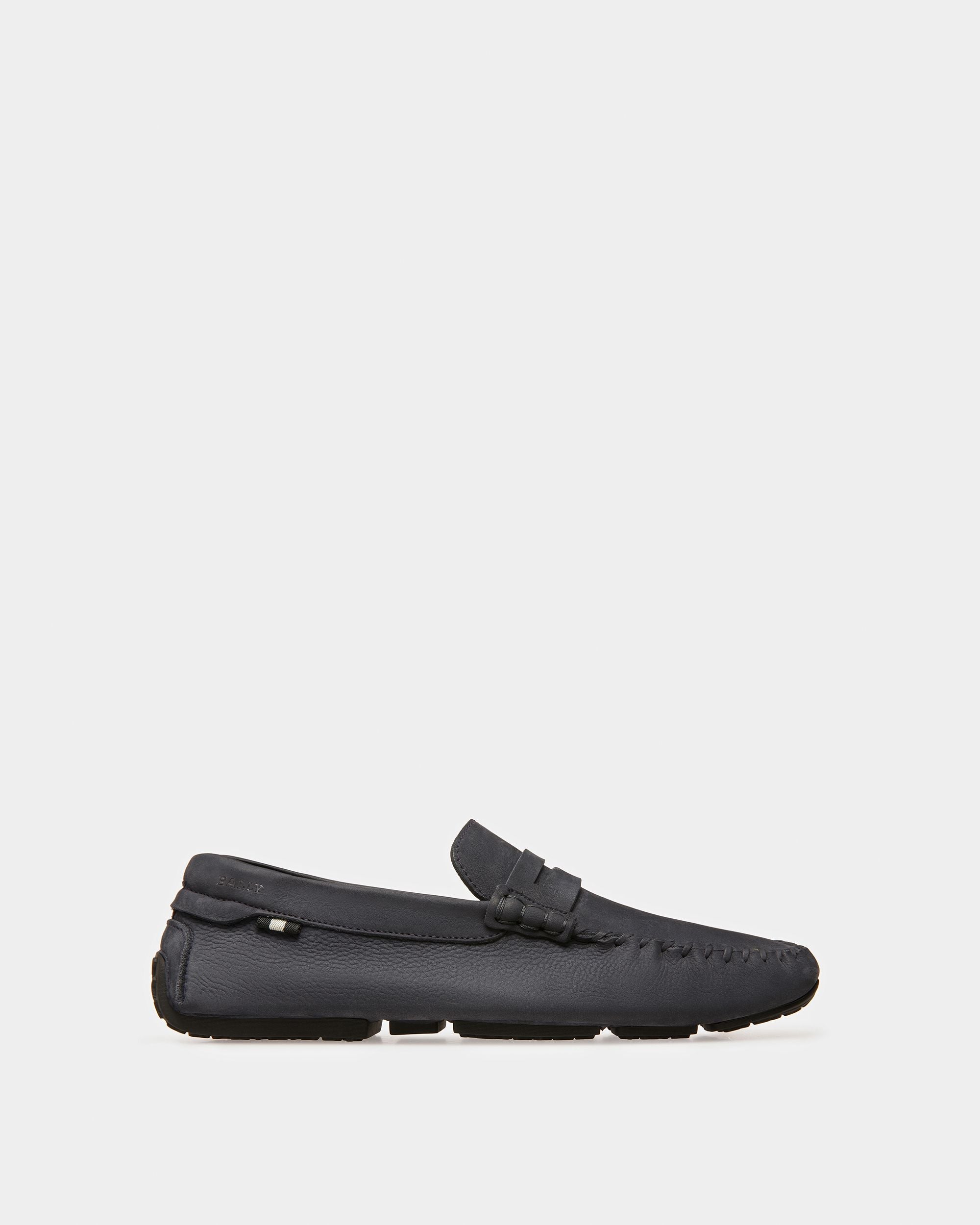 Bally Global - Pier Zapatos Driver De Piel Color Medianoche - Azul