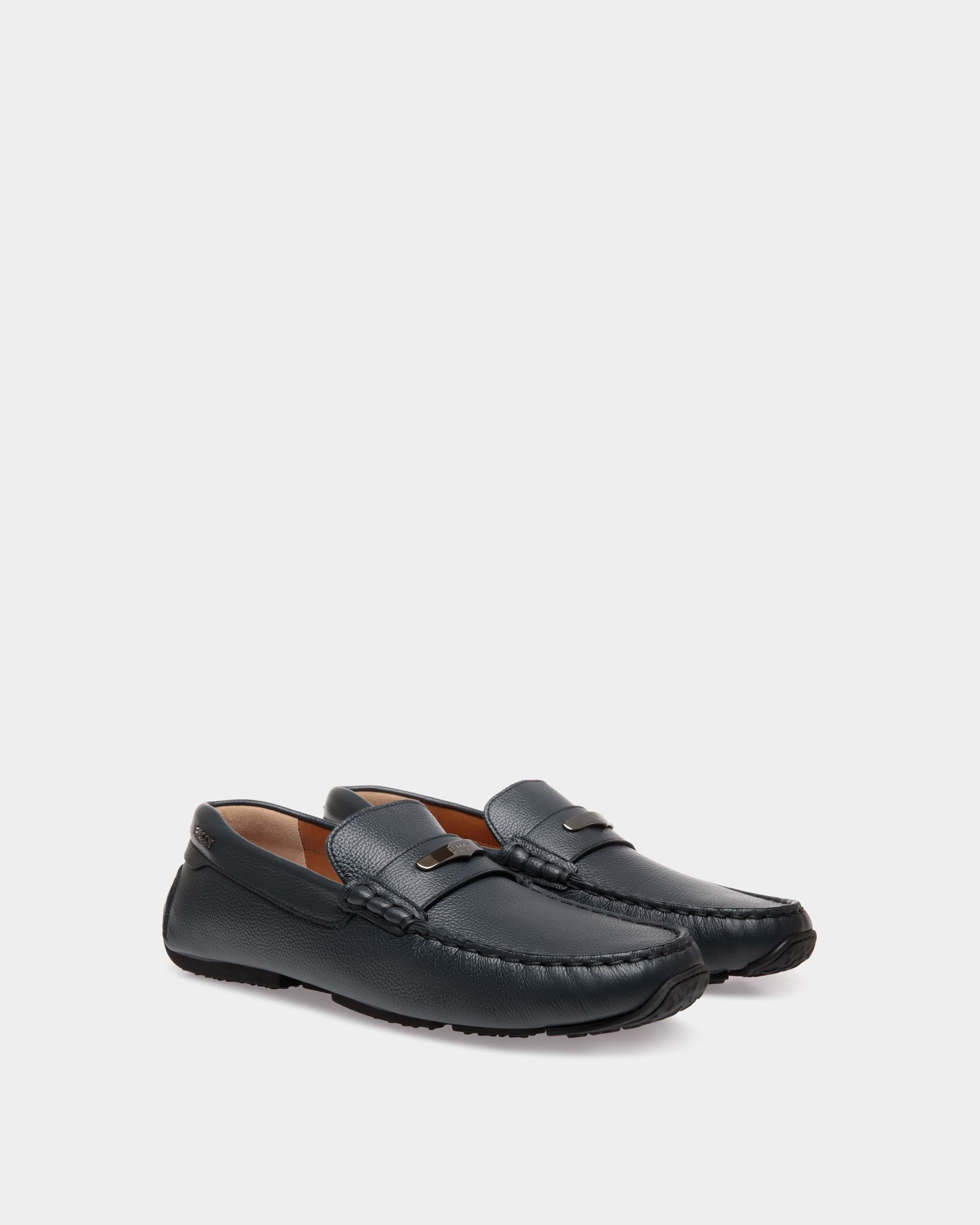Bally Global - Pilot Drivers In Blue Leather - Blue
