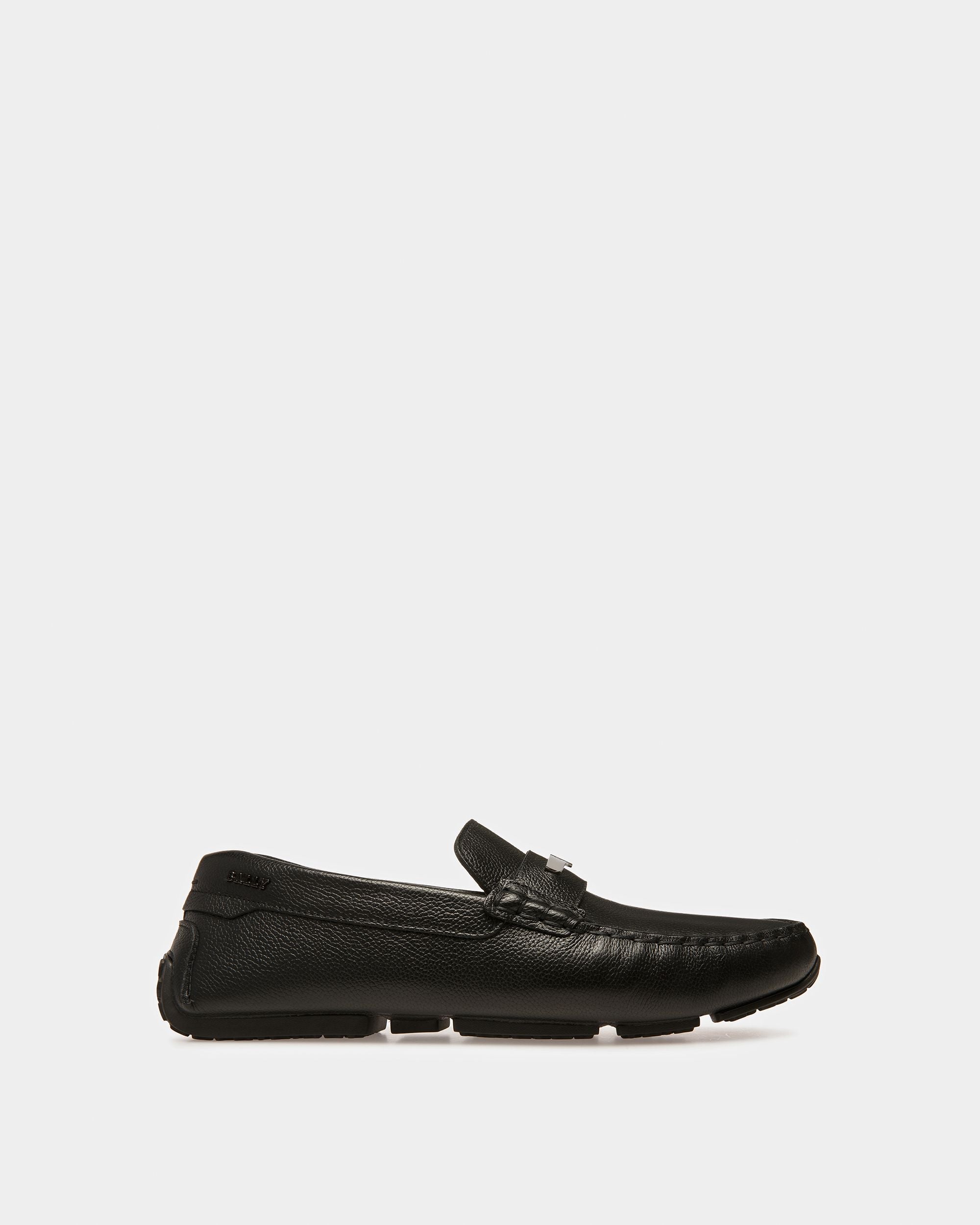 Bally Global - Pivial Leather Drivers In Black - Black