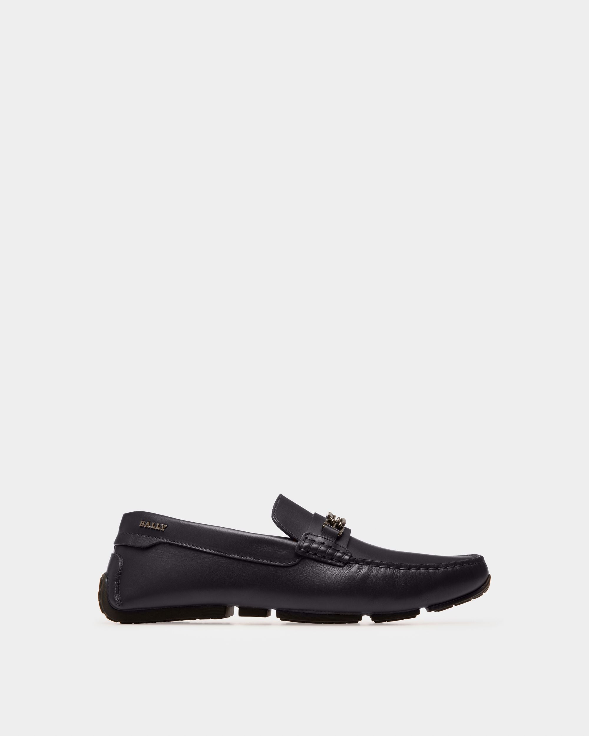 Bally Global - Philip Leather Drivers In Navy - Azul