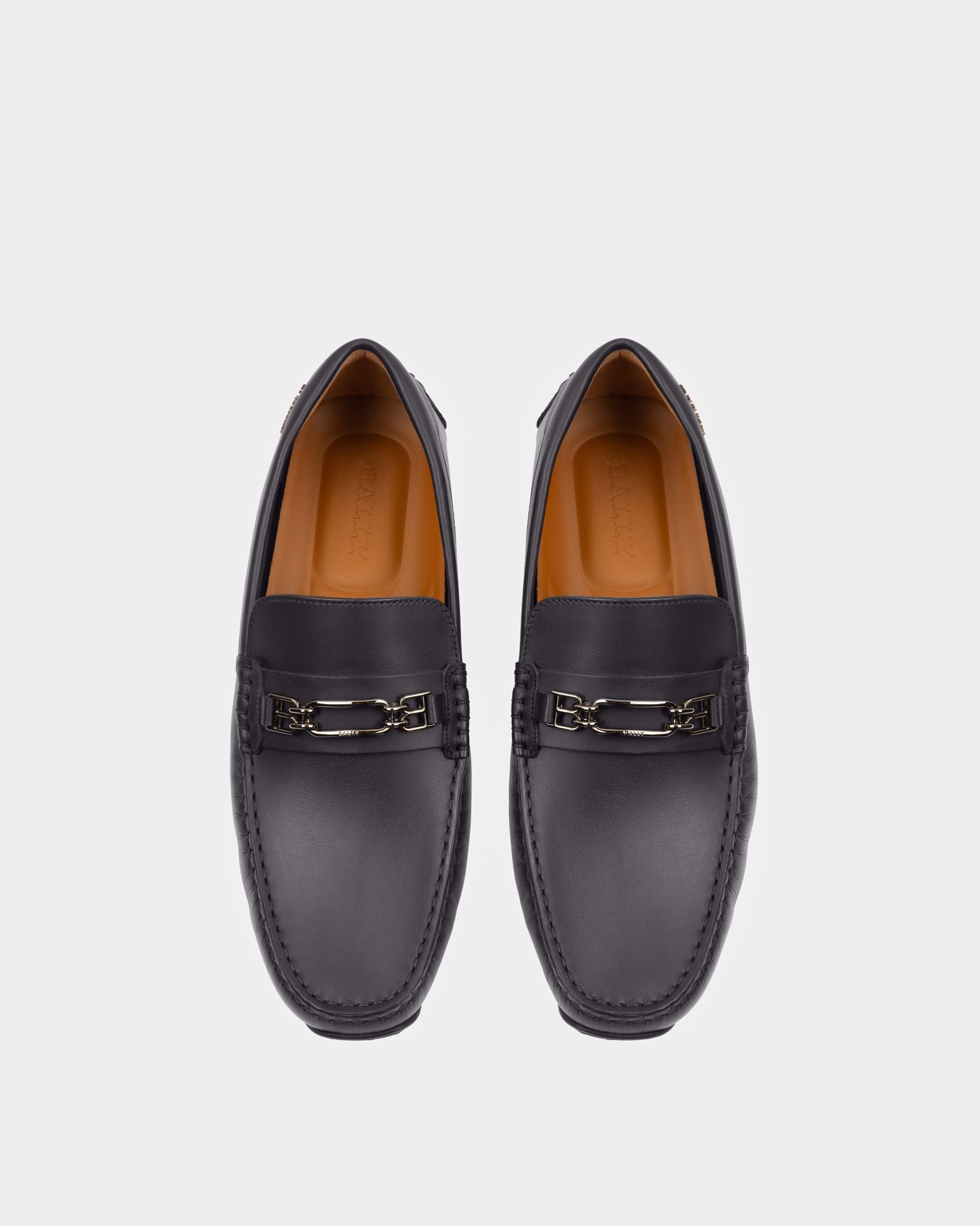 Bally Global - Philip Leather Drivers In Navy - Azul