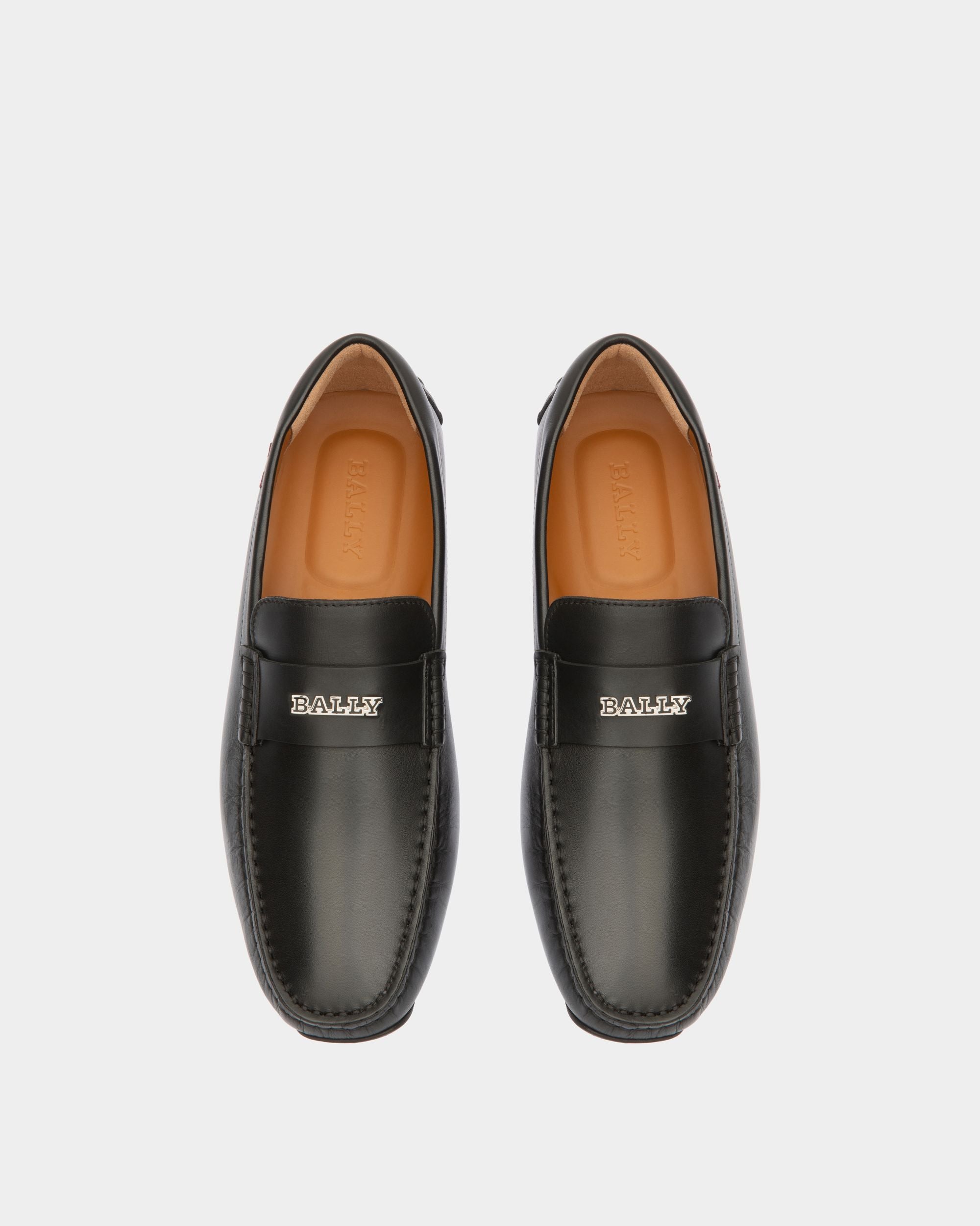 Bally Global - Palsy Leather Drivers In Black - Black