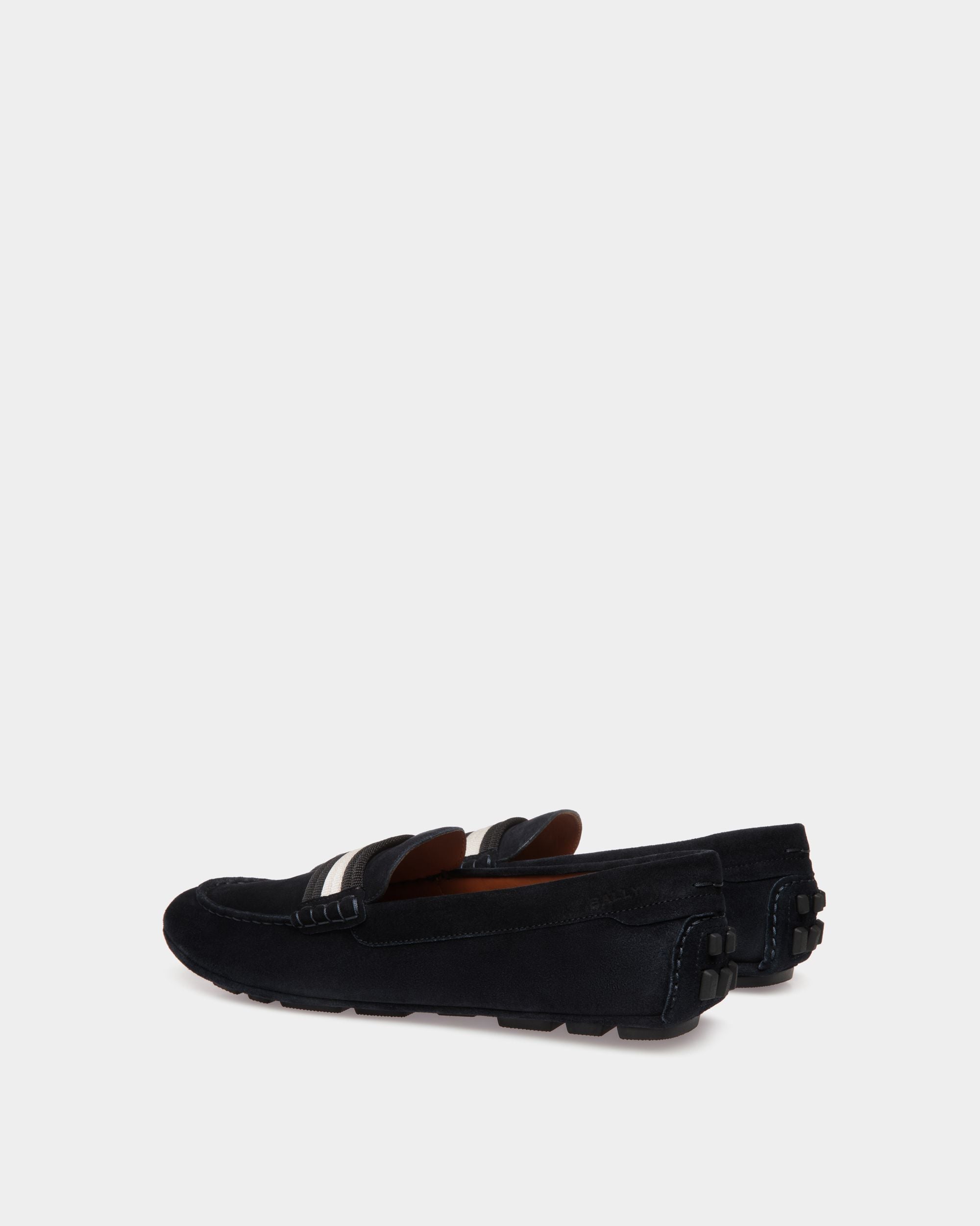 Bally Global - Kerbs Driver in Blue Suede - Blue