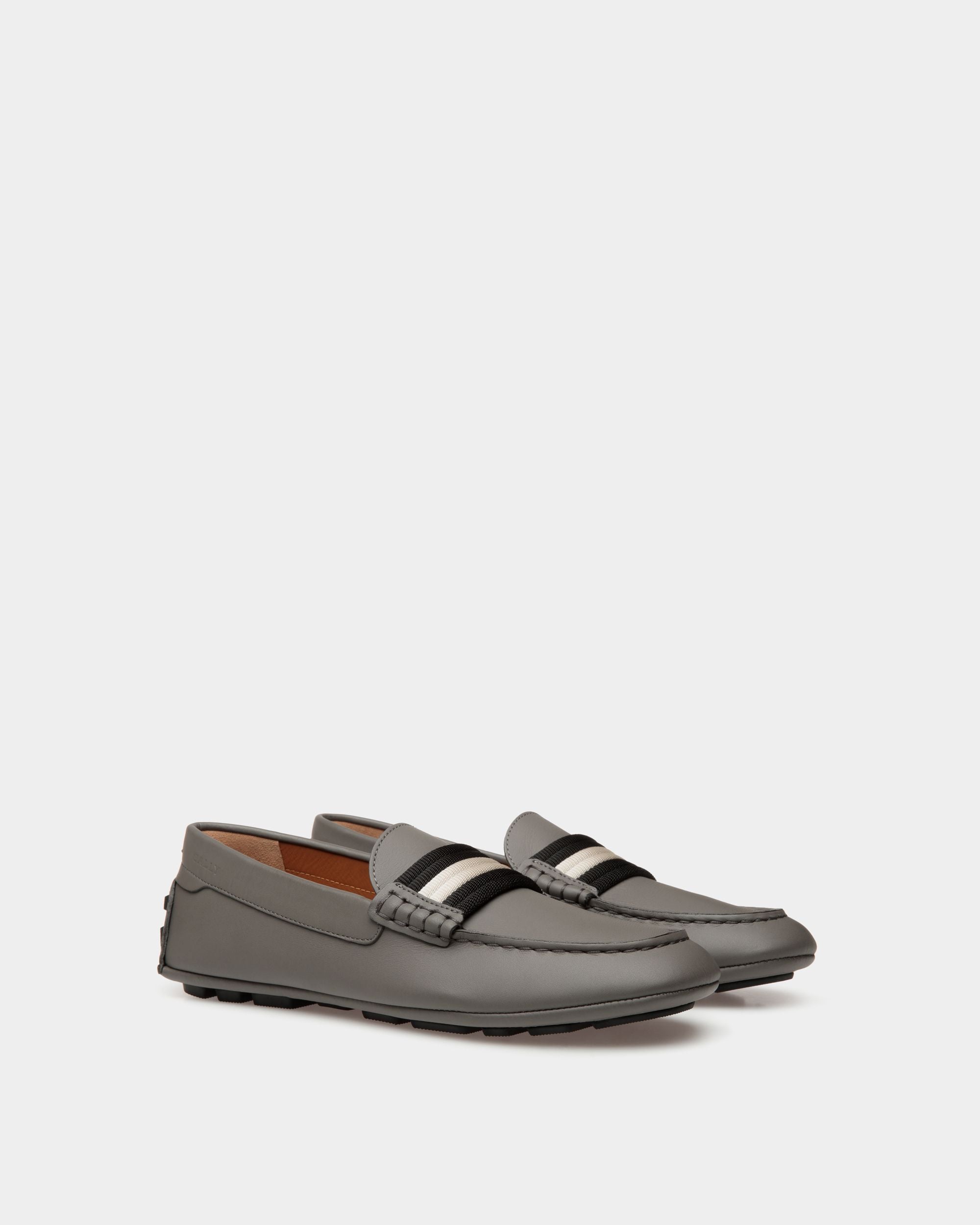 Bally Global - Kerbs Drivers In Grey Leather - Grey
