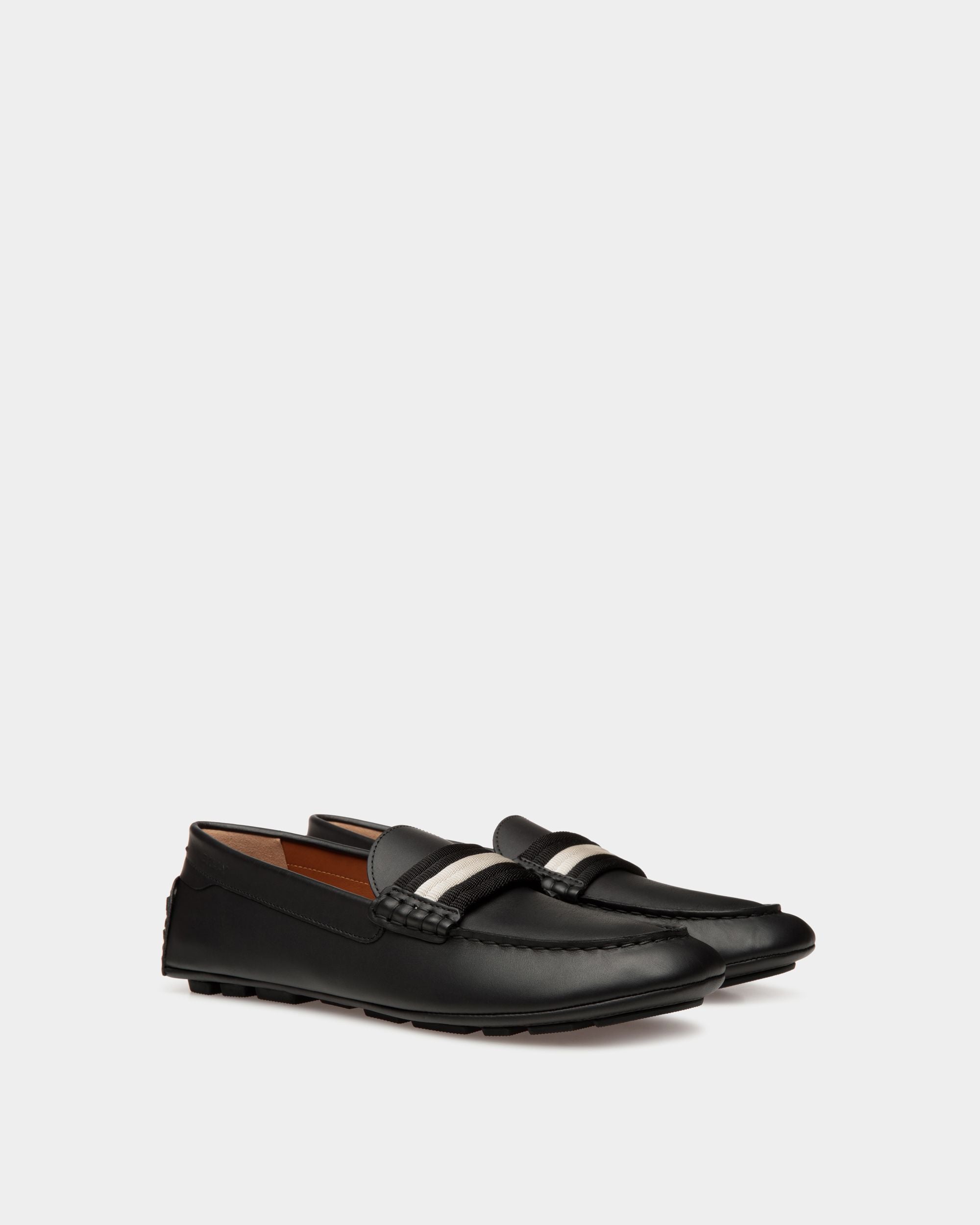 Bally Global - Kerbs Drivers In Black Leather - Black