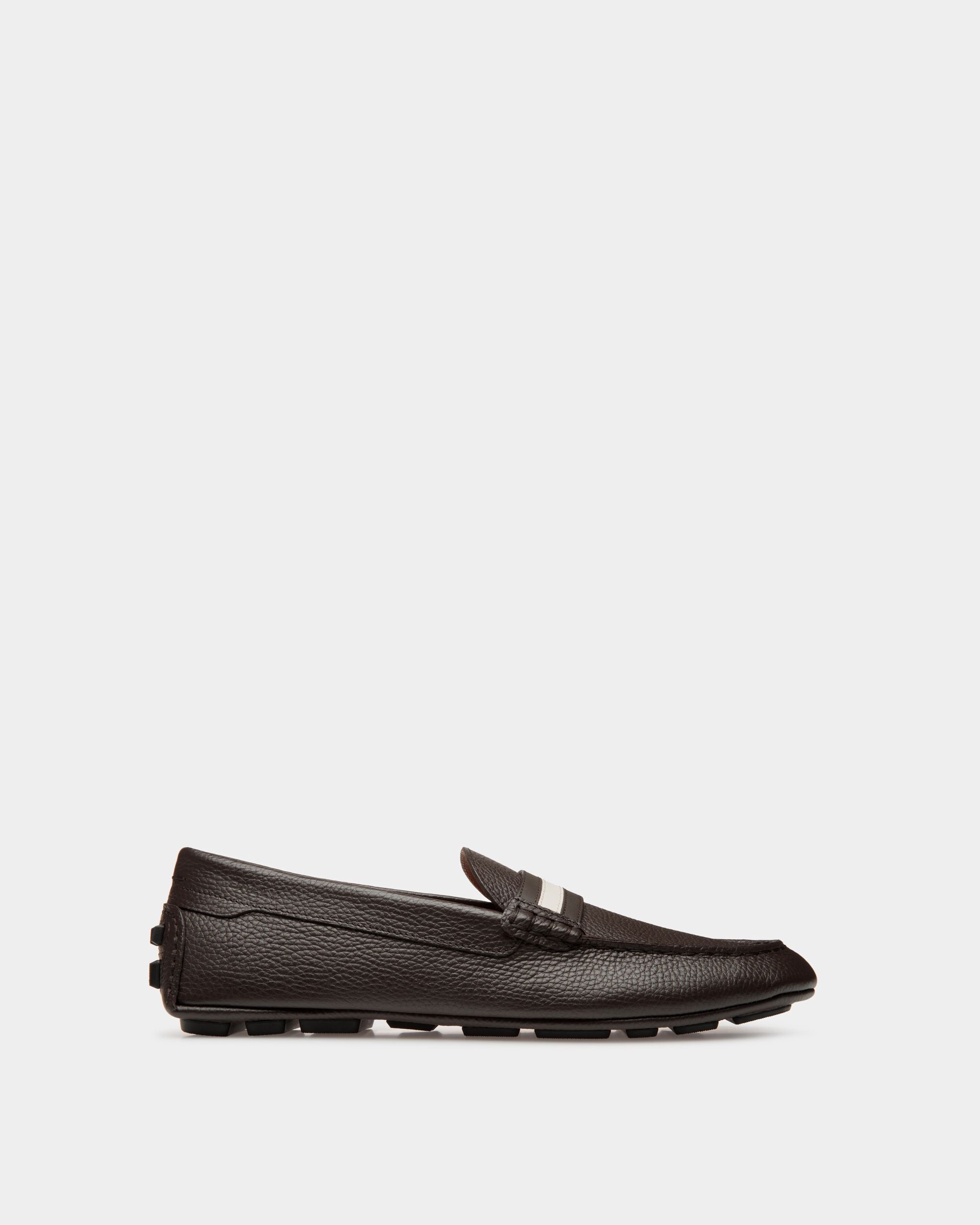 Bally Global - Kerbs Driver In Ebano Grained Leather - Brown
