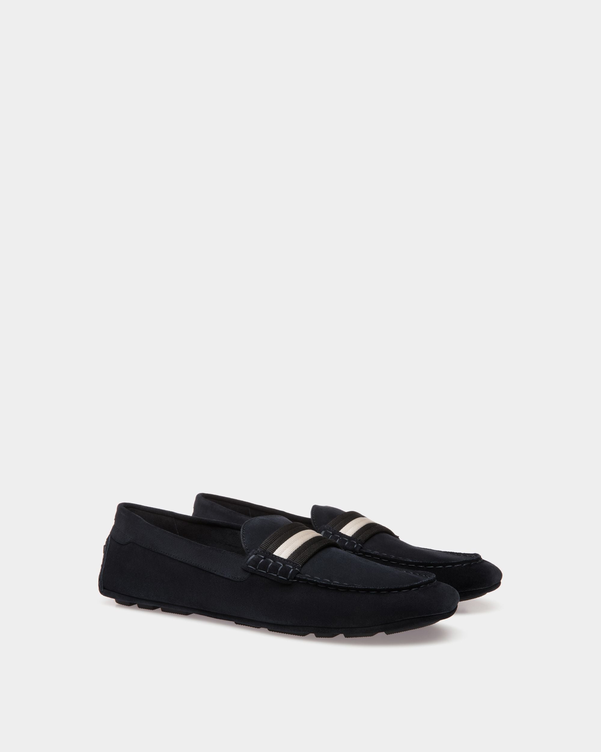 Bally Global - Kerbs Drivers In Blue Leather - Blue