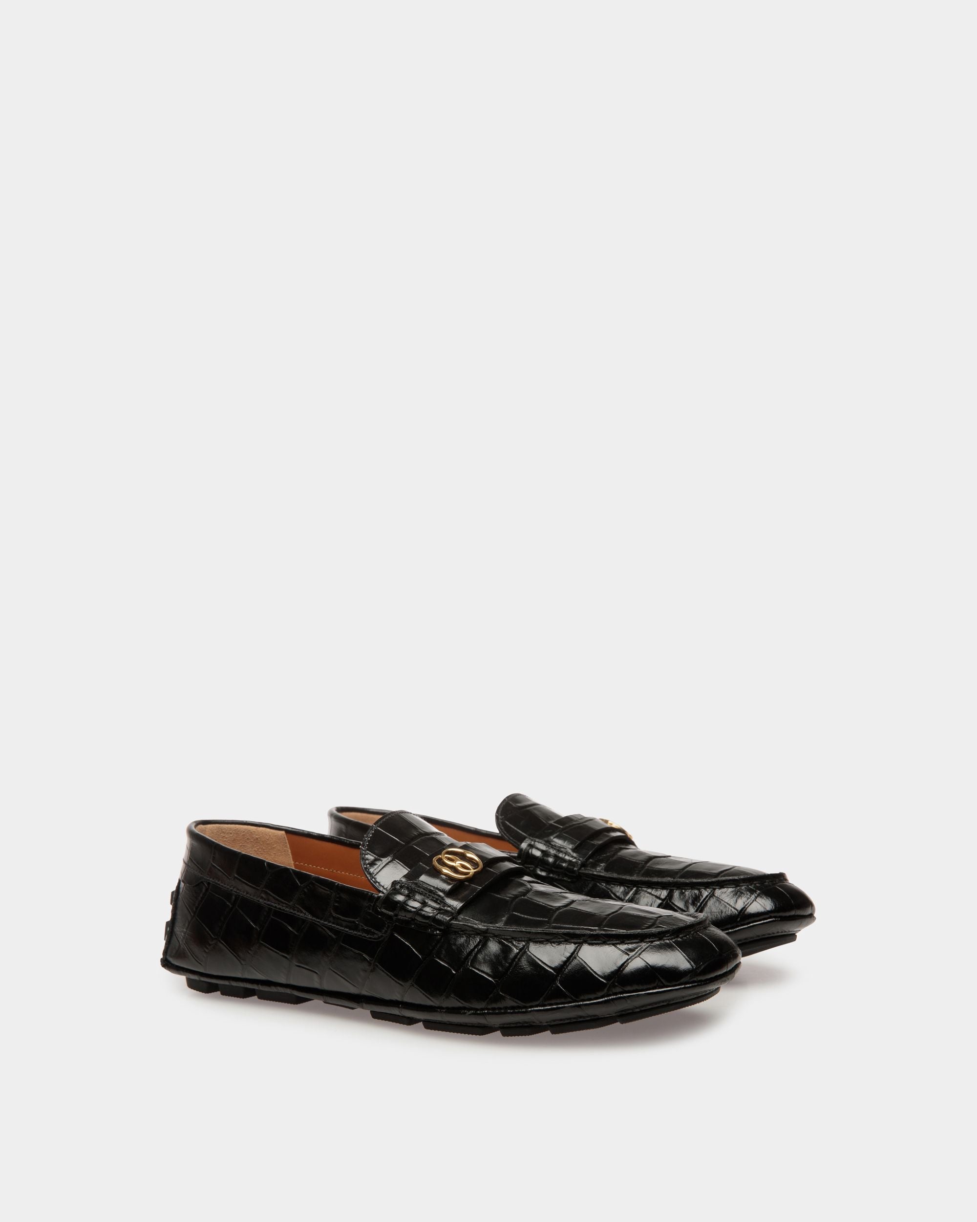 Bally Global - Kerbs Drivers In Black Leather - Black