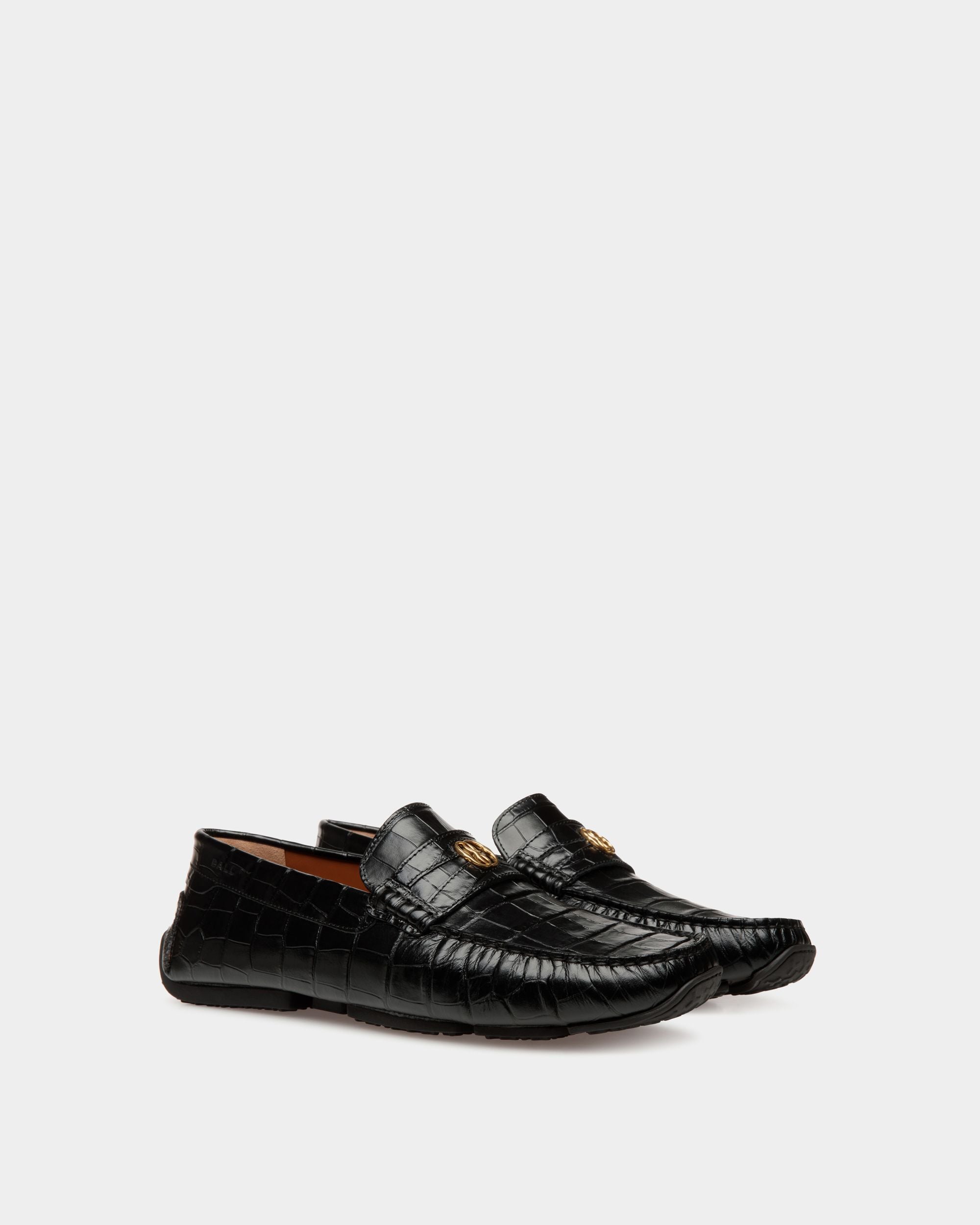 Bally Global - Pilot Drivers In Black Leather - Black