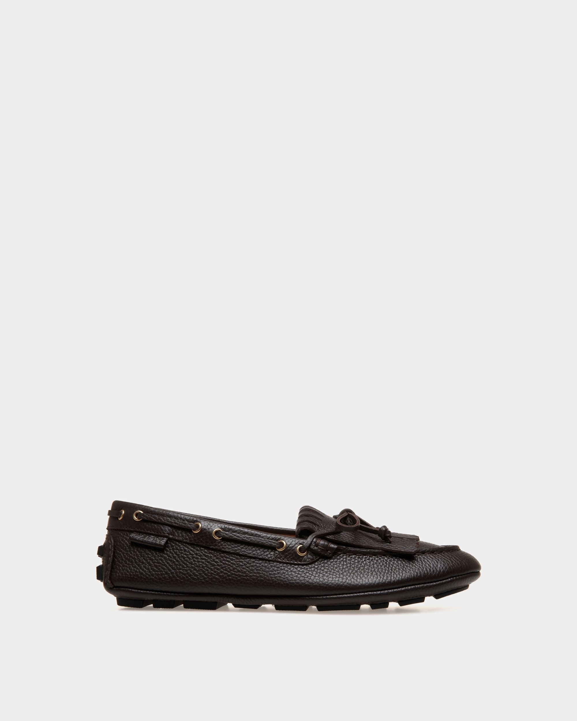 Bally Global - Kerbs Driver In Brown Grained Leather - Brown