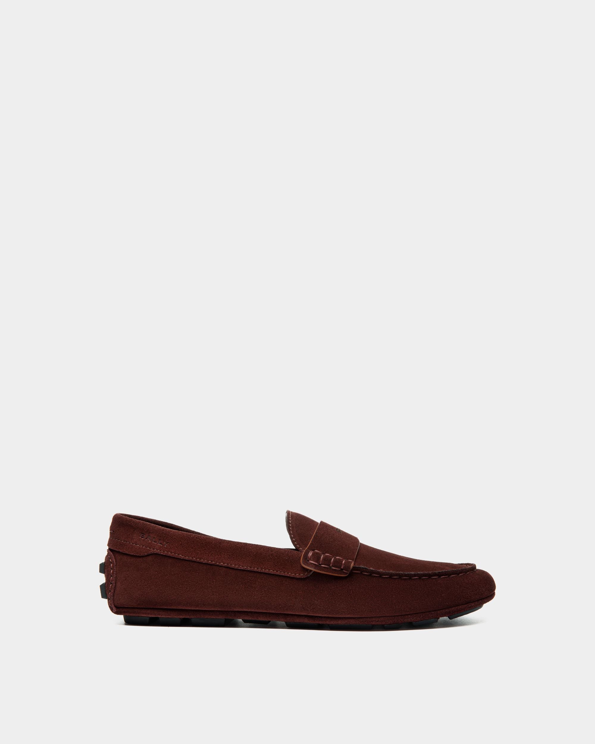 Bally Global - Kerbs Driver in Burgundy Suede - Burdeos