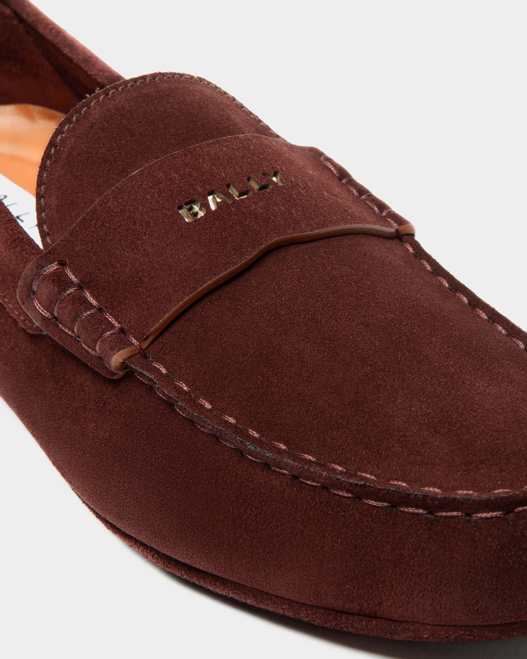 Bally Global - Kerbs Driver in Burgundy Suede - Burgundy