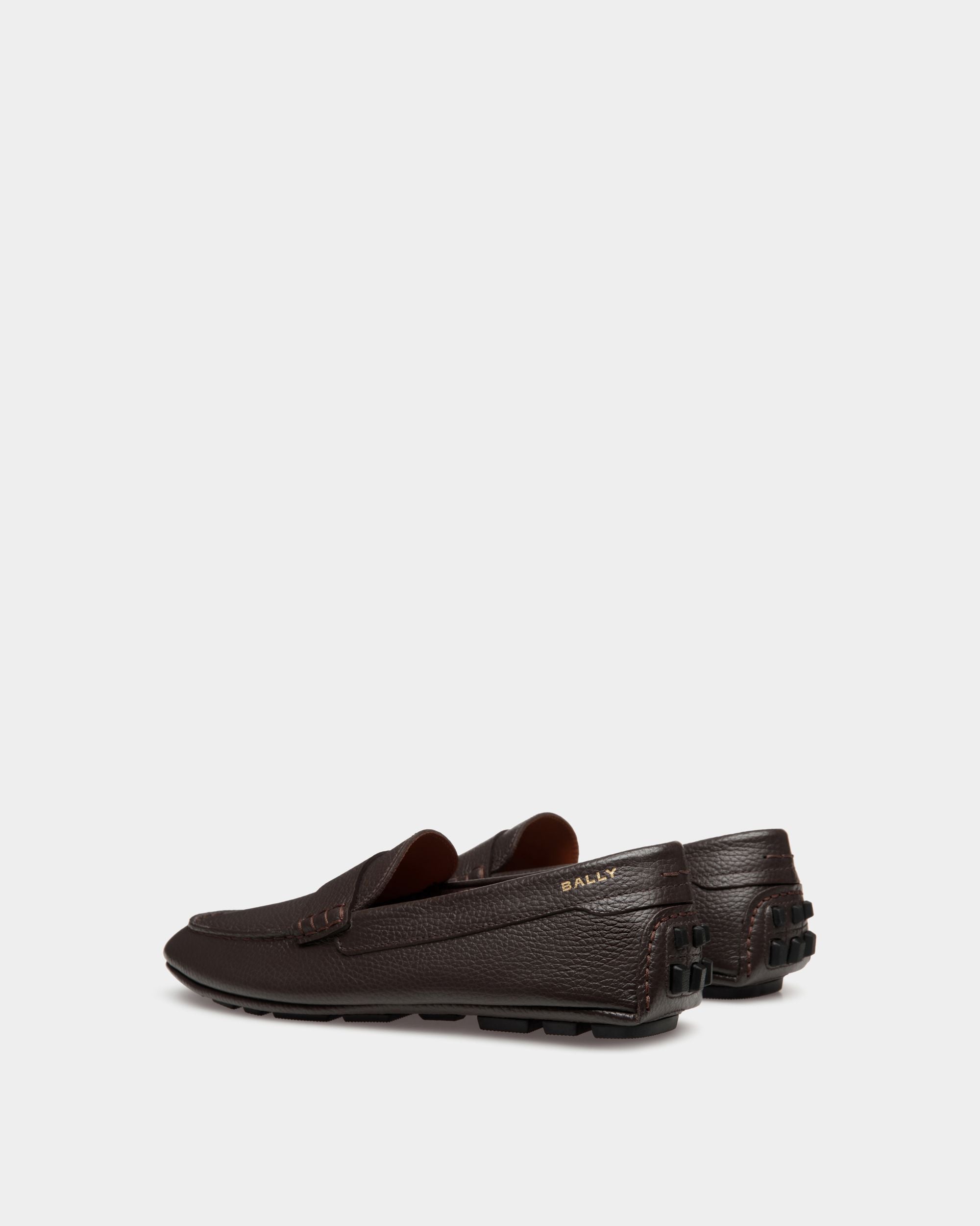 Bally Global - Kerbs Driver In Ebano Grained Leather - Brown