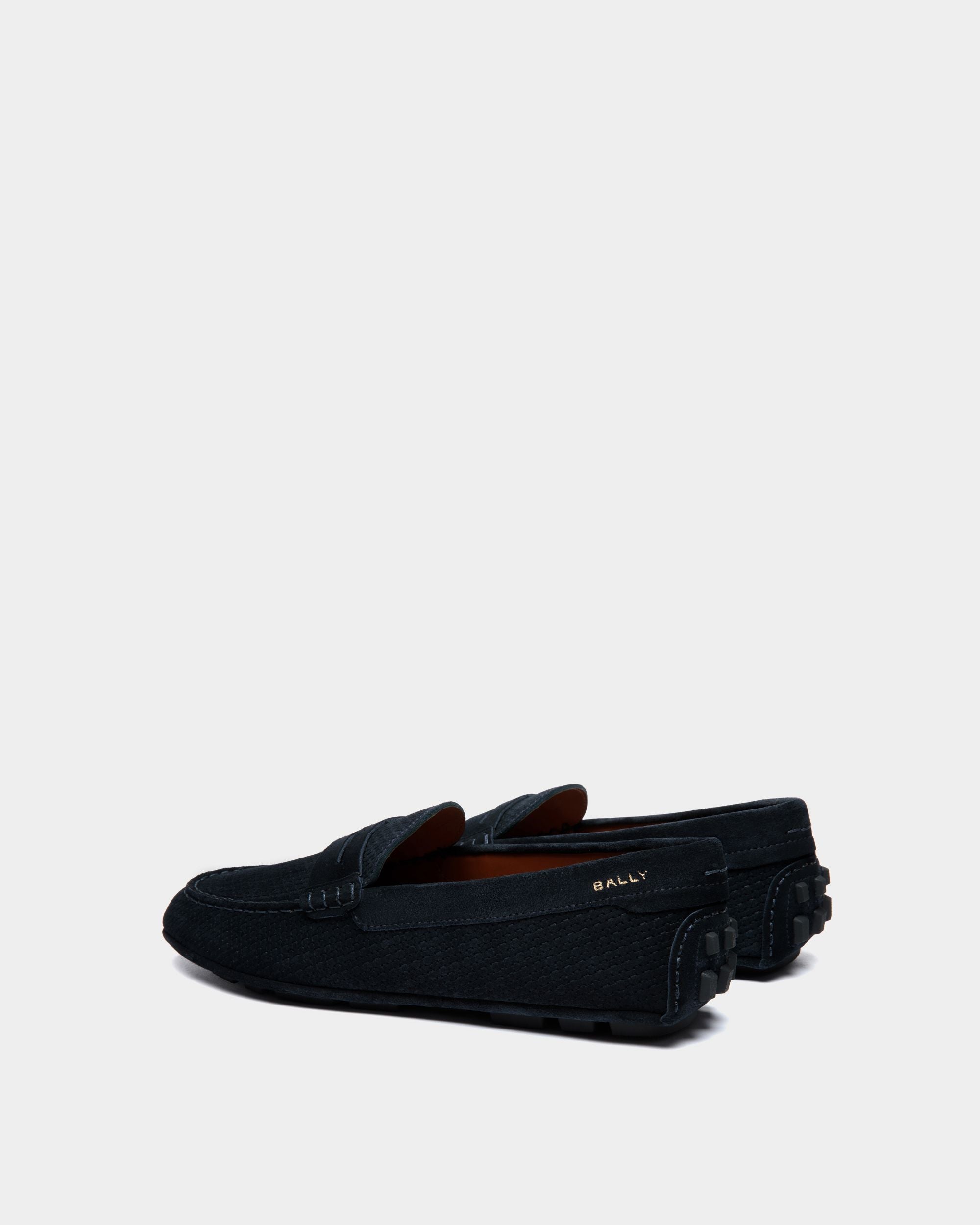 Bally Global - Kerbs Driver in Embossed Suede - Blue