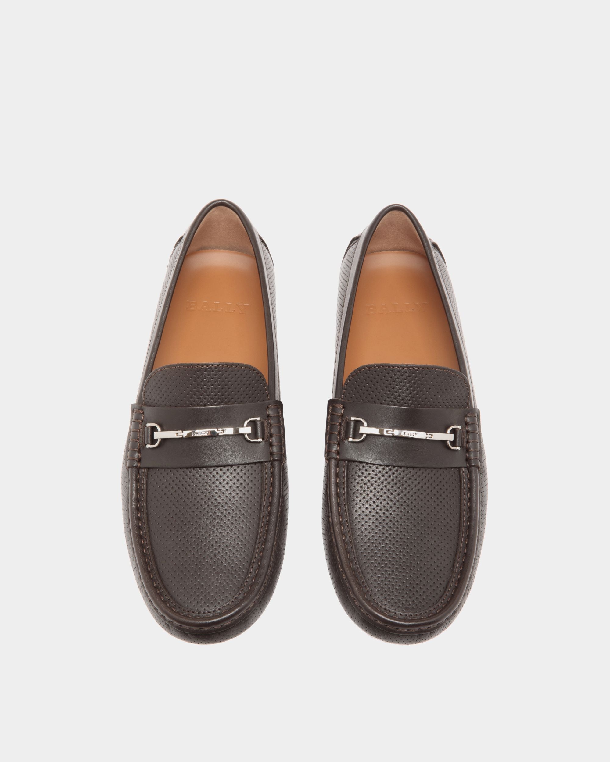 Bally Global - Driver In Brown Perforated Leather - Brown