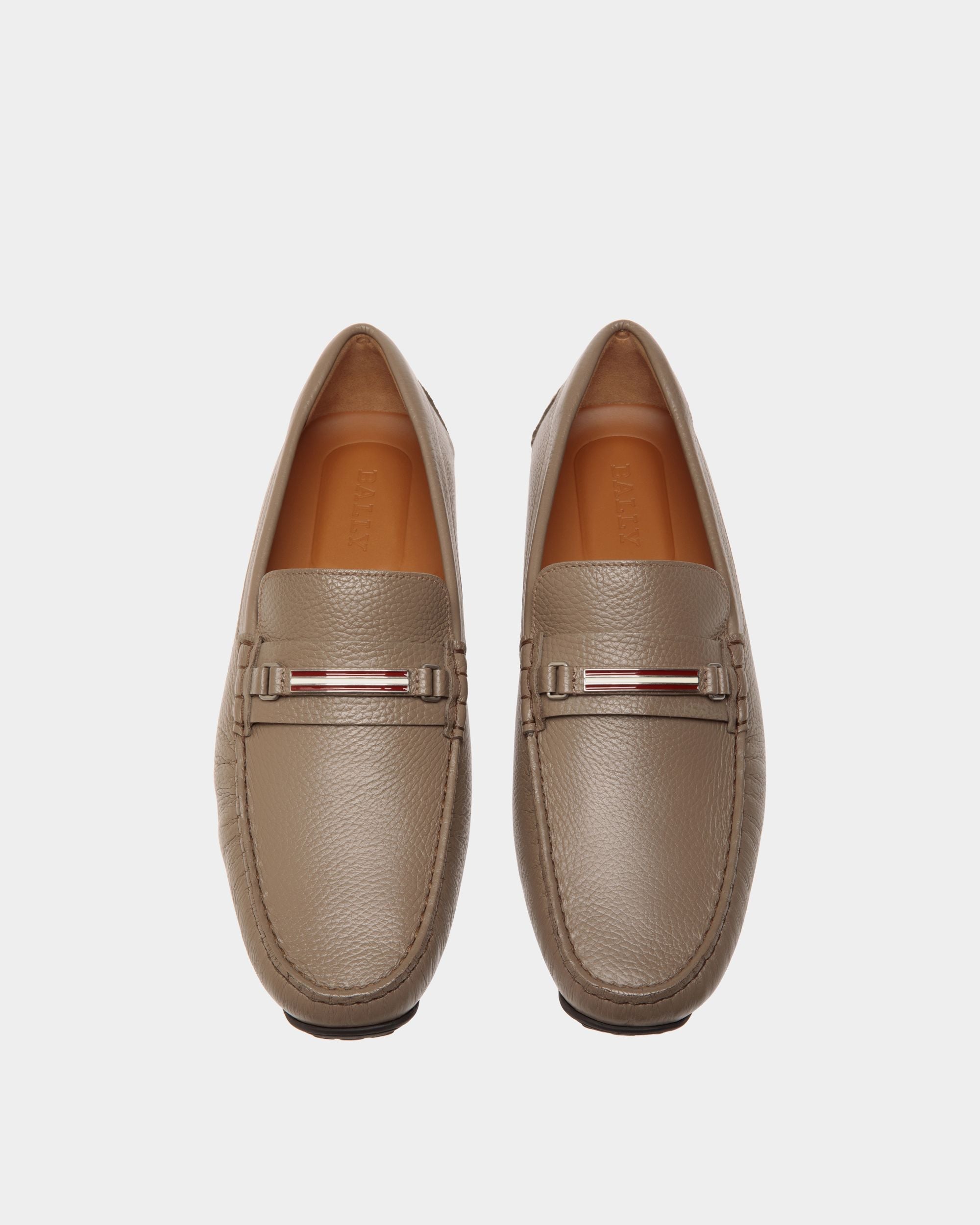 Bally Global - Pilot Driver in Taupe Grained Leather - Brown