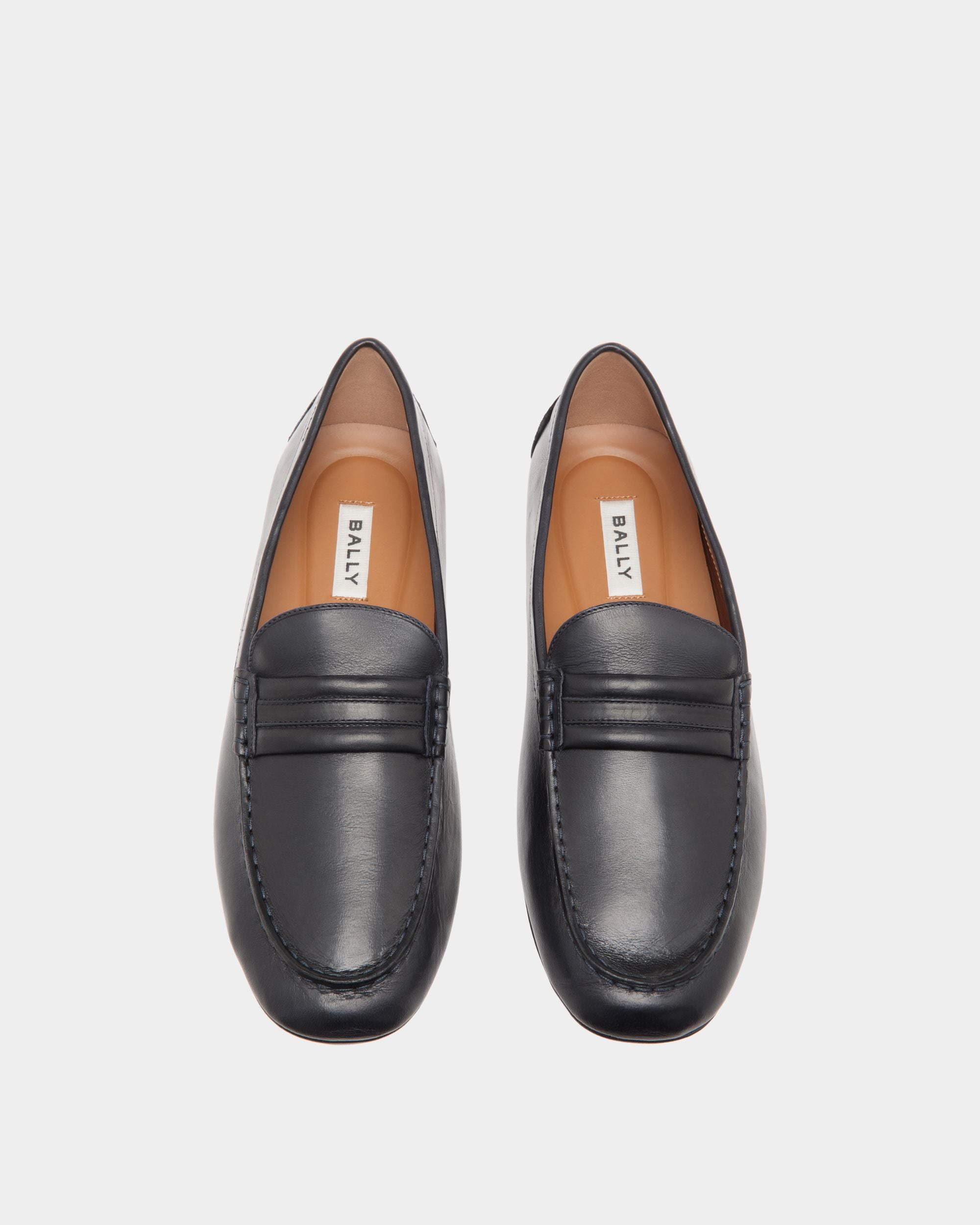 Bally Global - Kerbs Drivers In Blue Leather - Blue