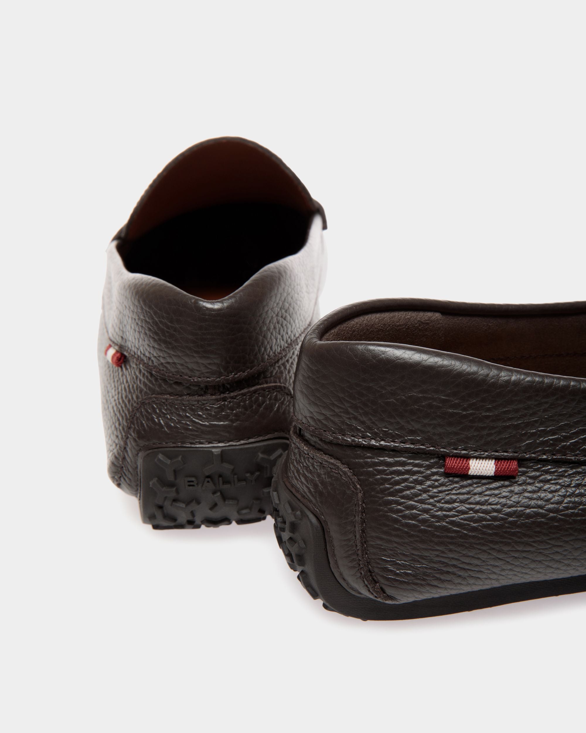 Bally Global - Pilot Driver in Ebano Grained Leather - Brown