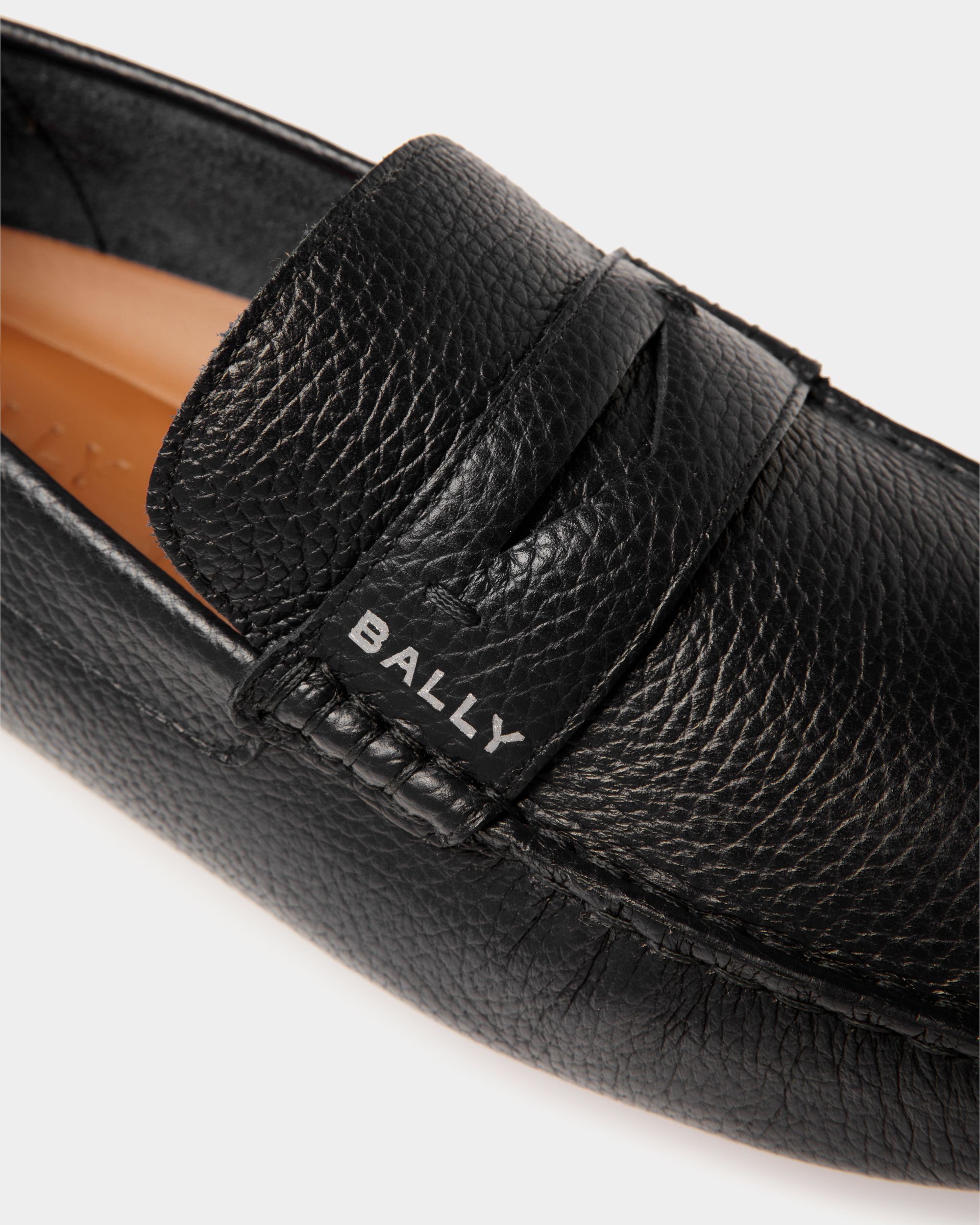 Bally Global - Chaussure Driver Pilot En Cuir Grainé Noir - Noir