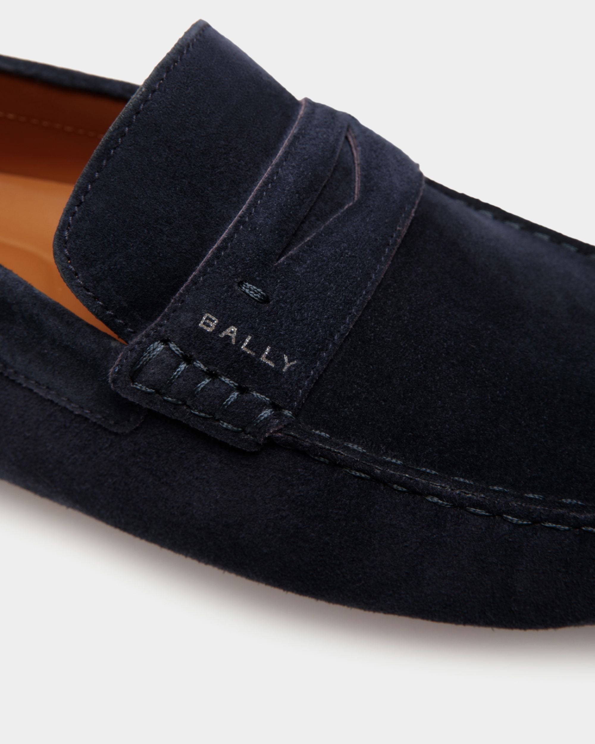 Bally Global - Pilot Driver in Navy Blue Suede - Blue