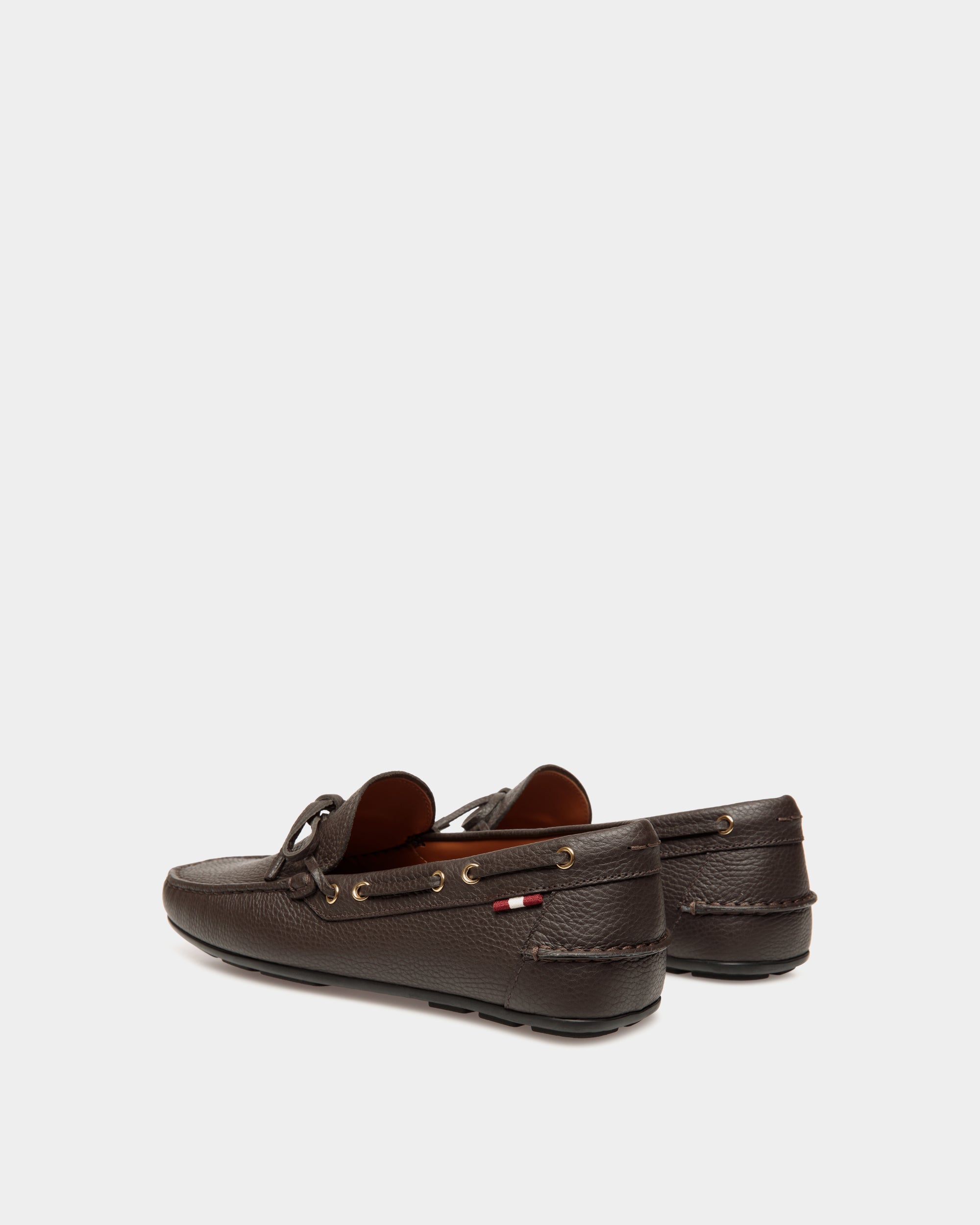 Bally Global - Zapato Driver Clay De Piel Granulada Ébano - Marrón