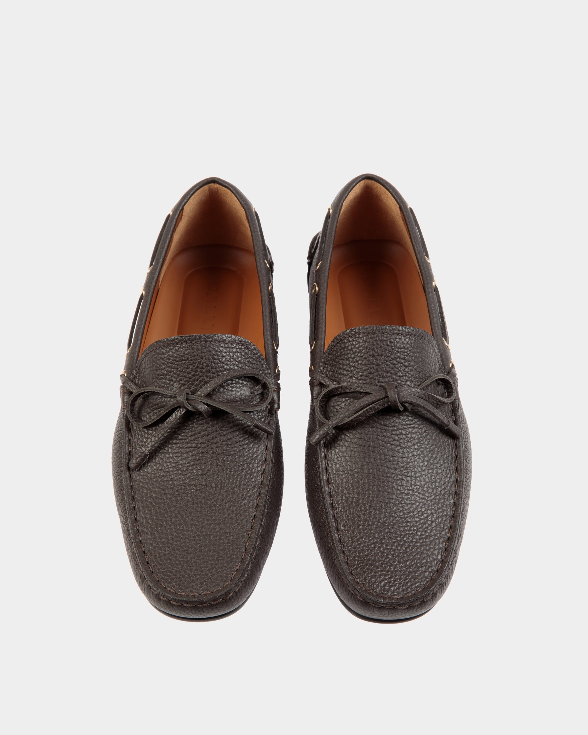 Bally Global - Zapato Driver Clay De Piel Granulada Ébano - Marrón