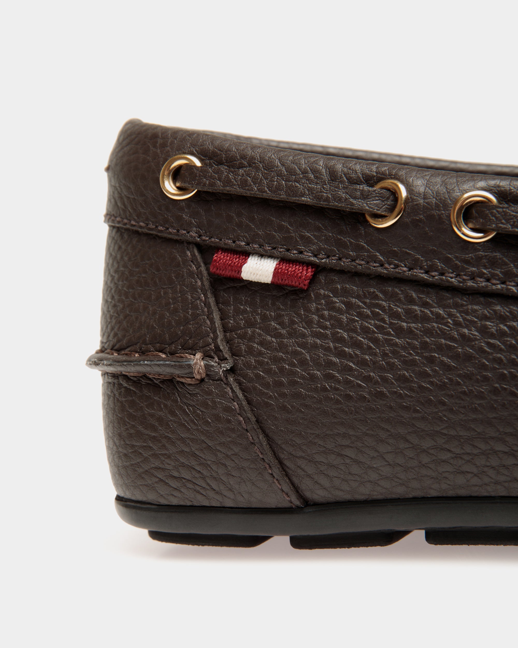 Bally Global - Zapato Driver Clay De Piel Granulada Ébano - Marrón