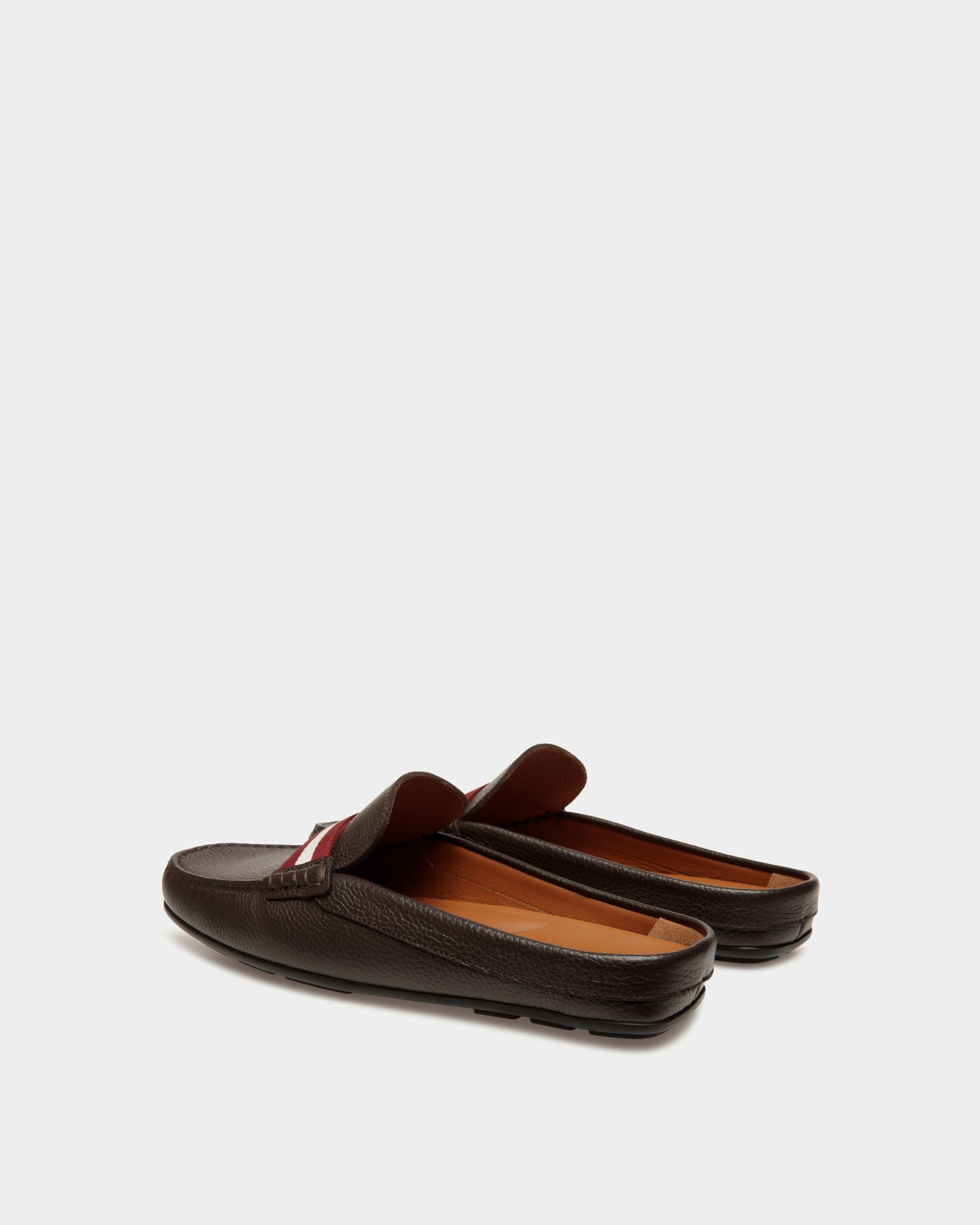 Bally Global - Clay Driver in Ebano Grained Leather - Brown