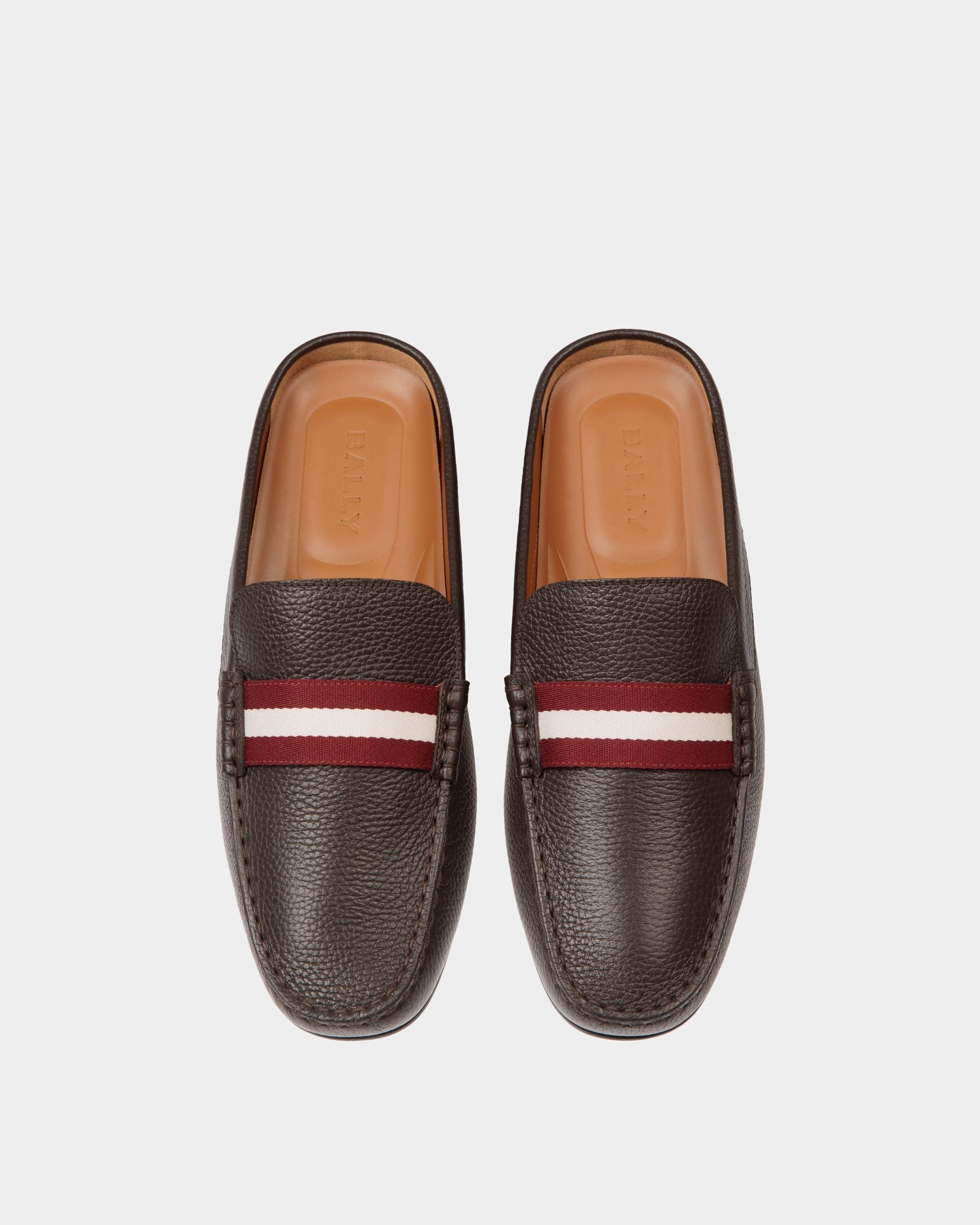 Bally Global - Clay Driver in Ebano Grained Leather - Brown
