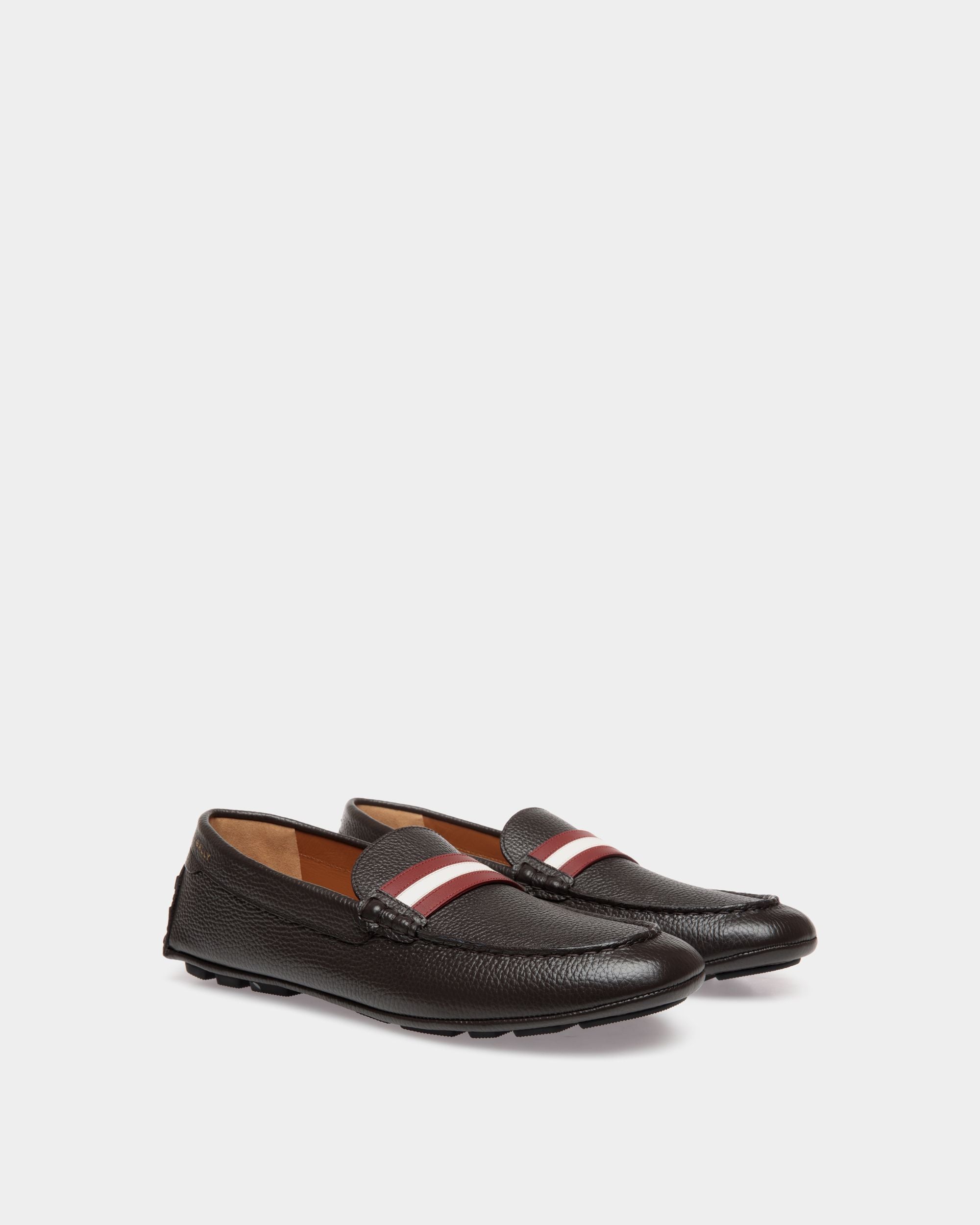 Bally Global - Kerbs Driver in Ebano Grained Leather - Brown