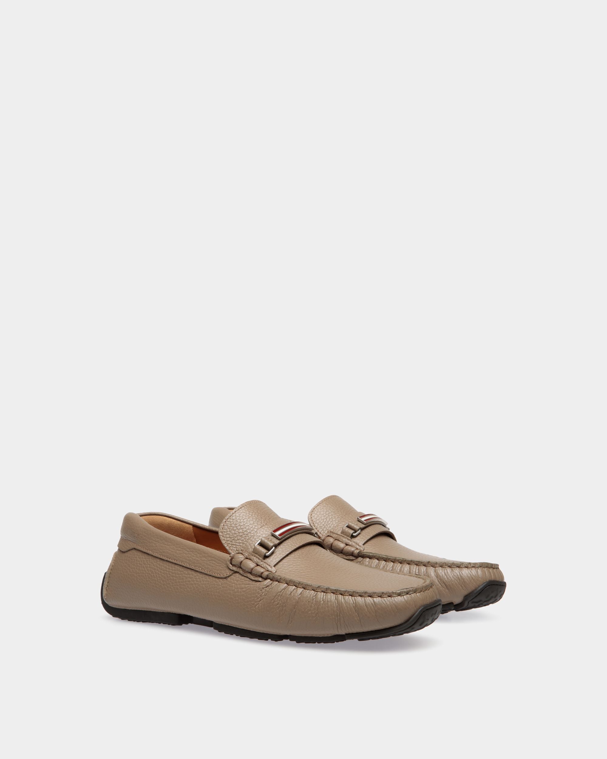 Bally Global - Pilot Driver in Taupe Grained Leather - Brown