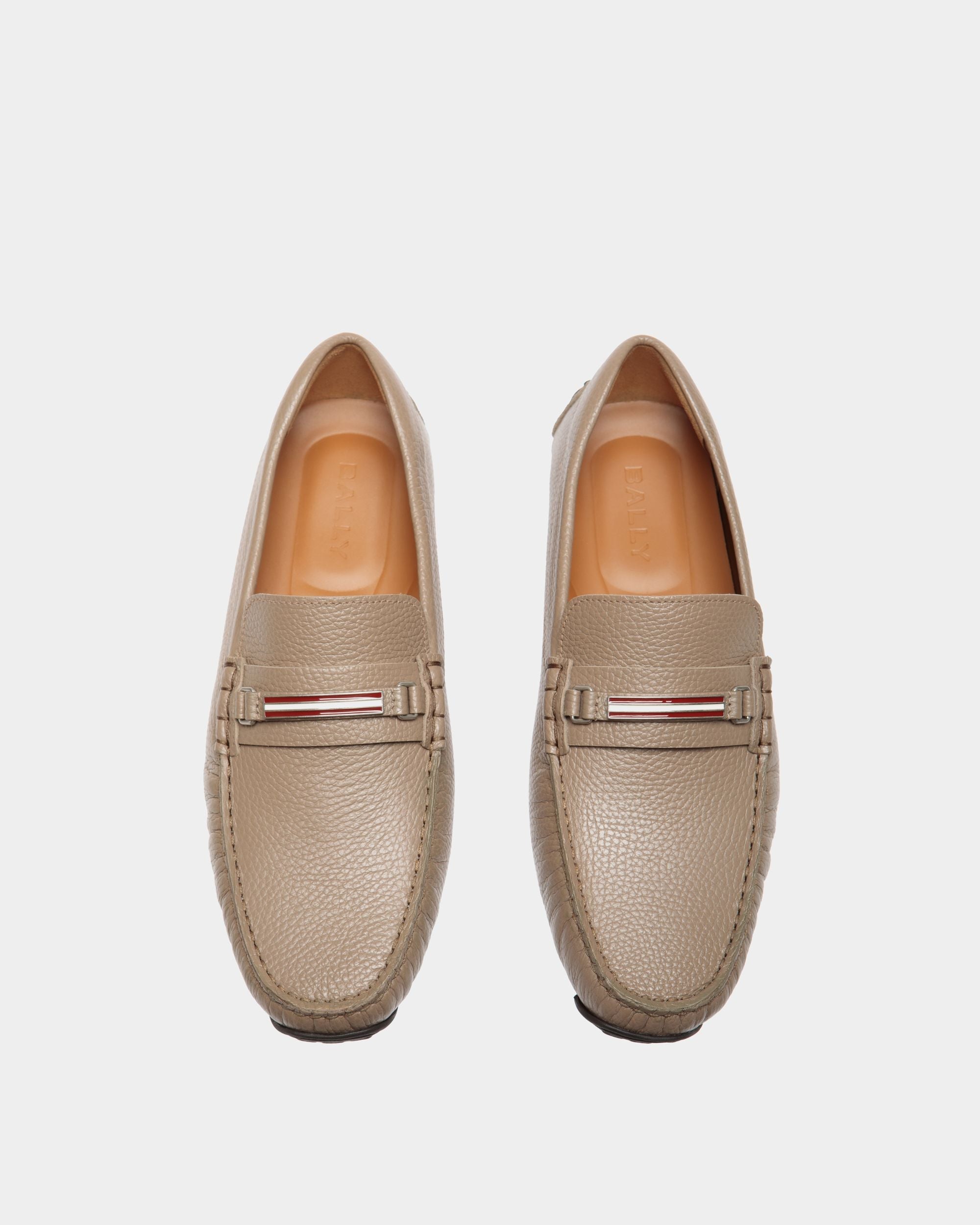 Bally Global - Pilot Driver in Taupe Grained Leather - Brown